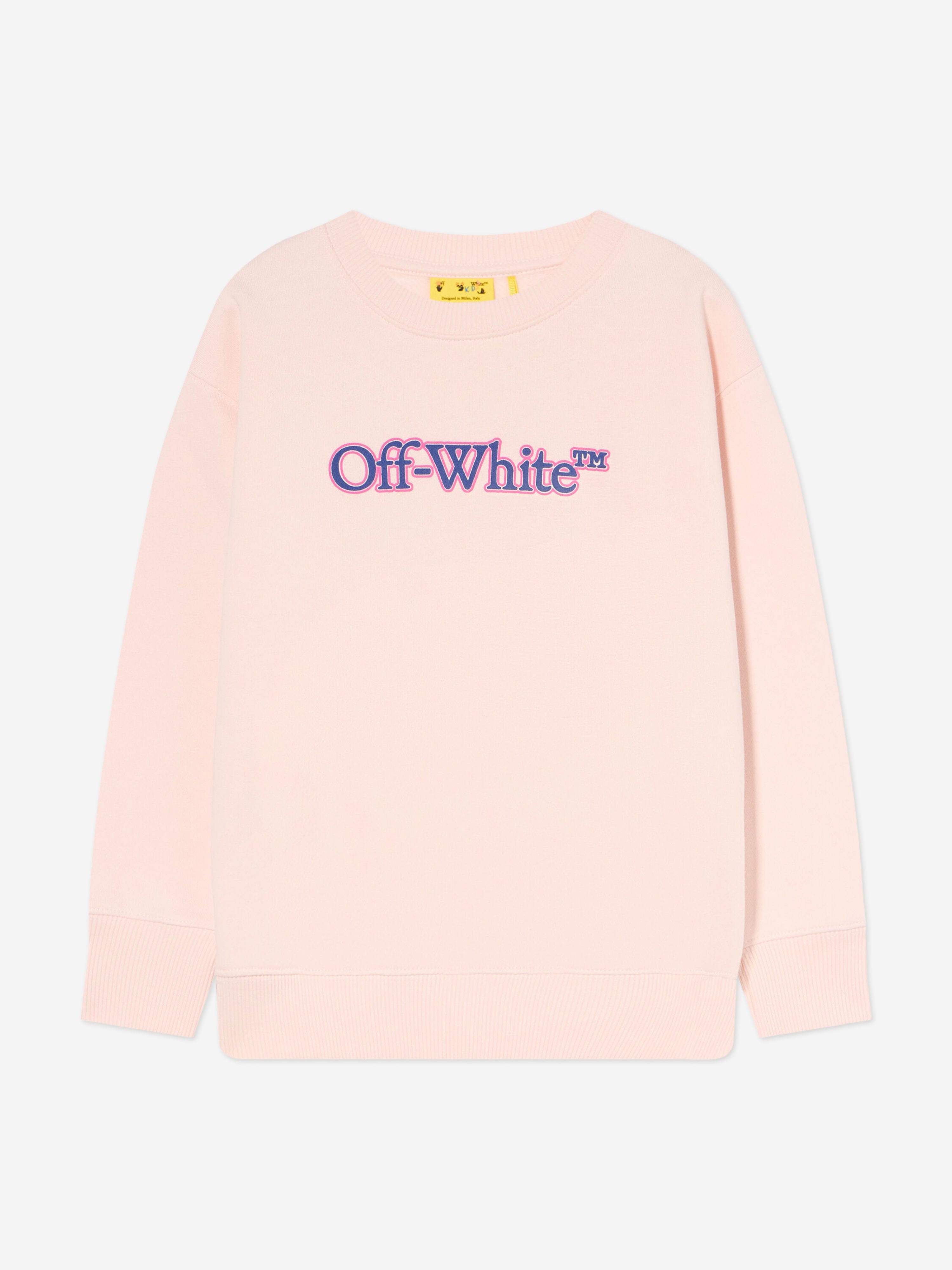Off-White Girls Big Bookish Puff Sweatshirt in Pink
