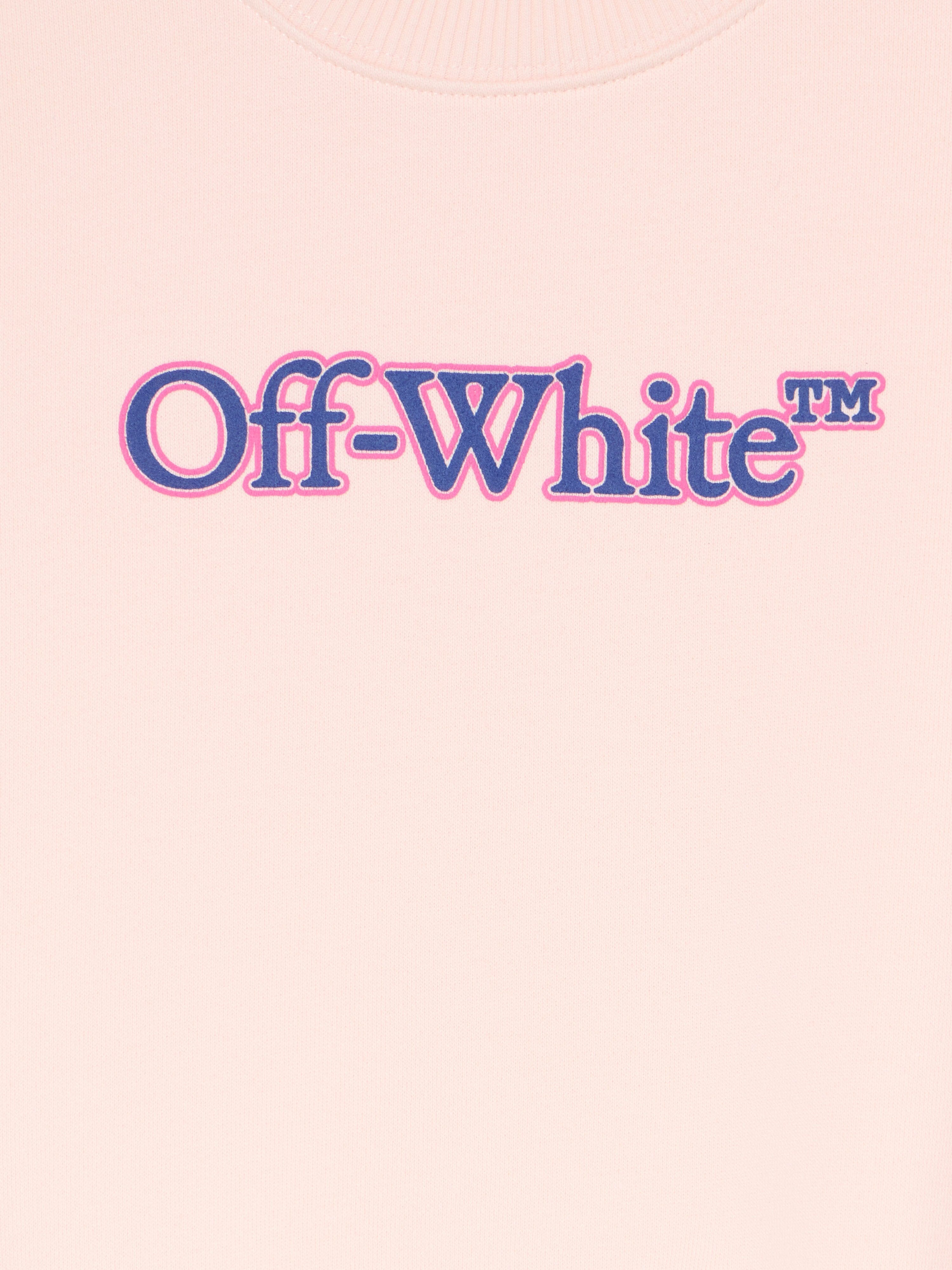 Off-White Girls Big Bookish Puff Sweatshirt in Pink
