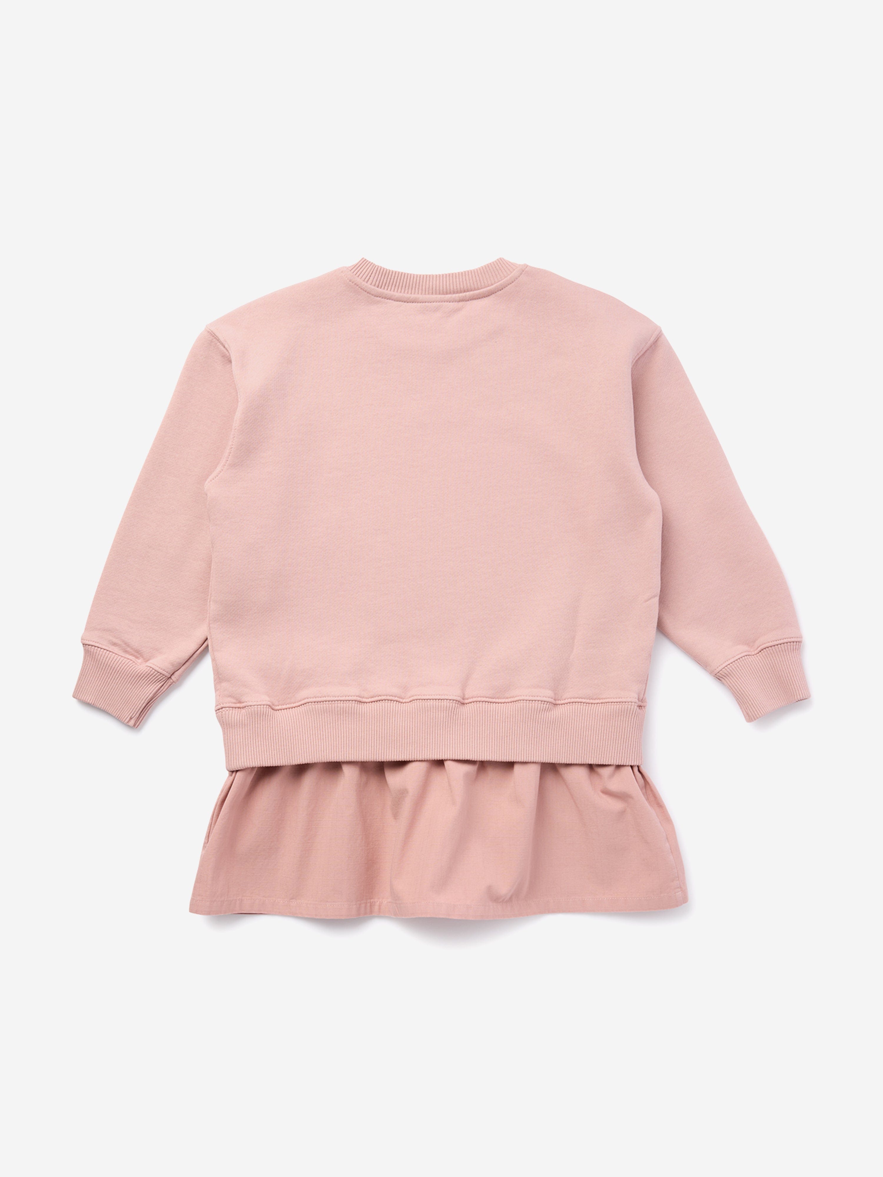 Off-White Girls Arrow Studs Cargo Dress in Pink