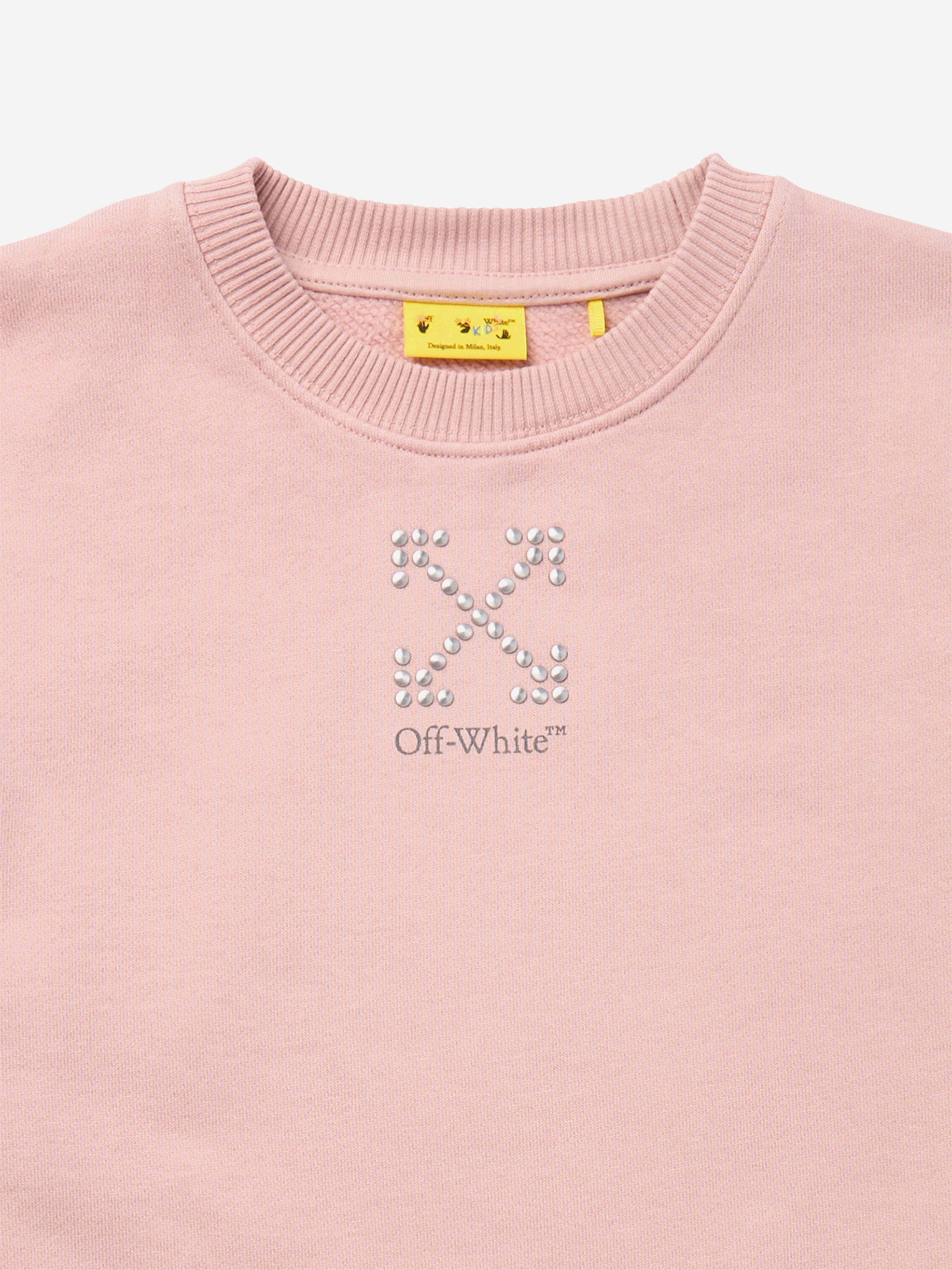 Off-White Girls Arrow Studs Cargo Dress in Pink