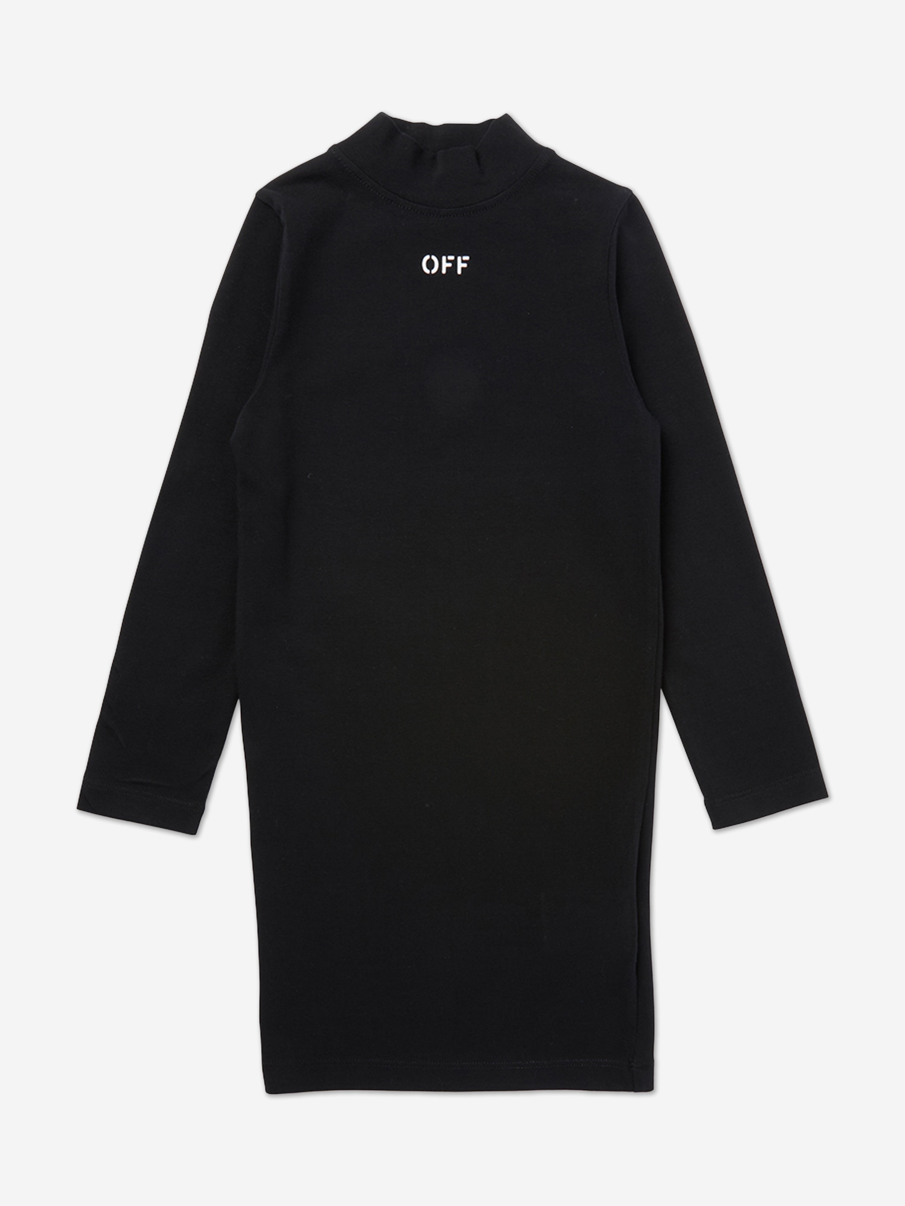 Off-White Girls Off Stamp 2nd Skin Dress in Black