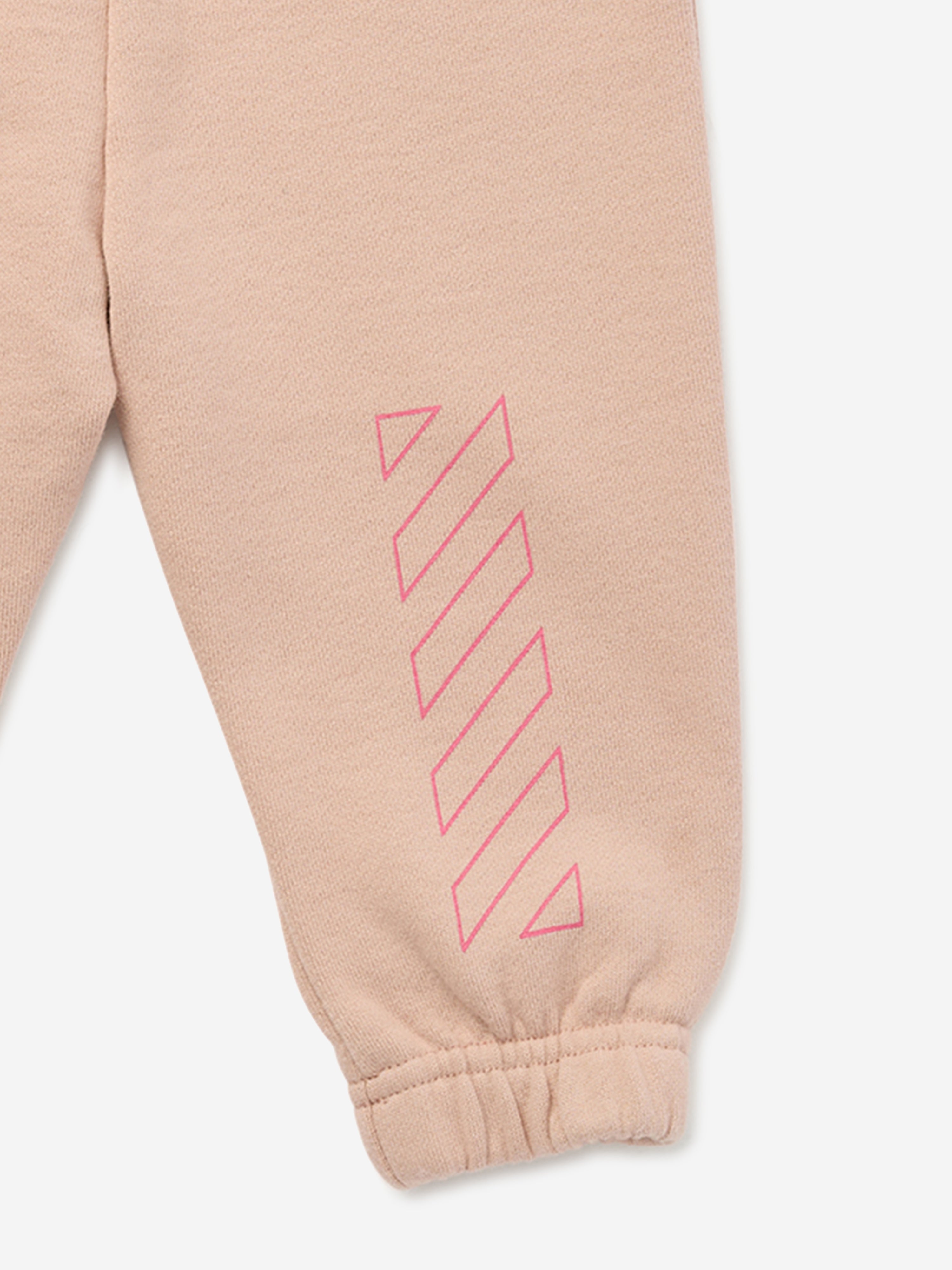 Off-White Baby Girls Bookish Diagonal Joggers in Pink