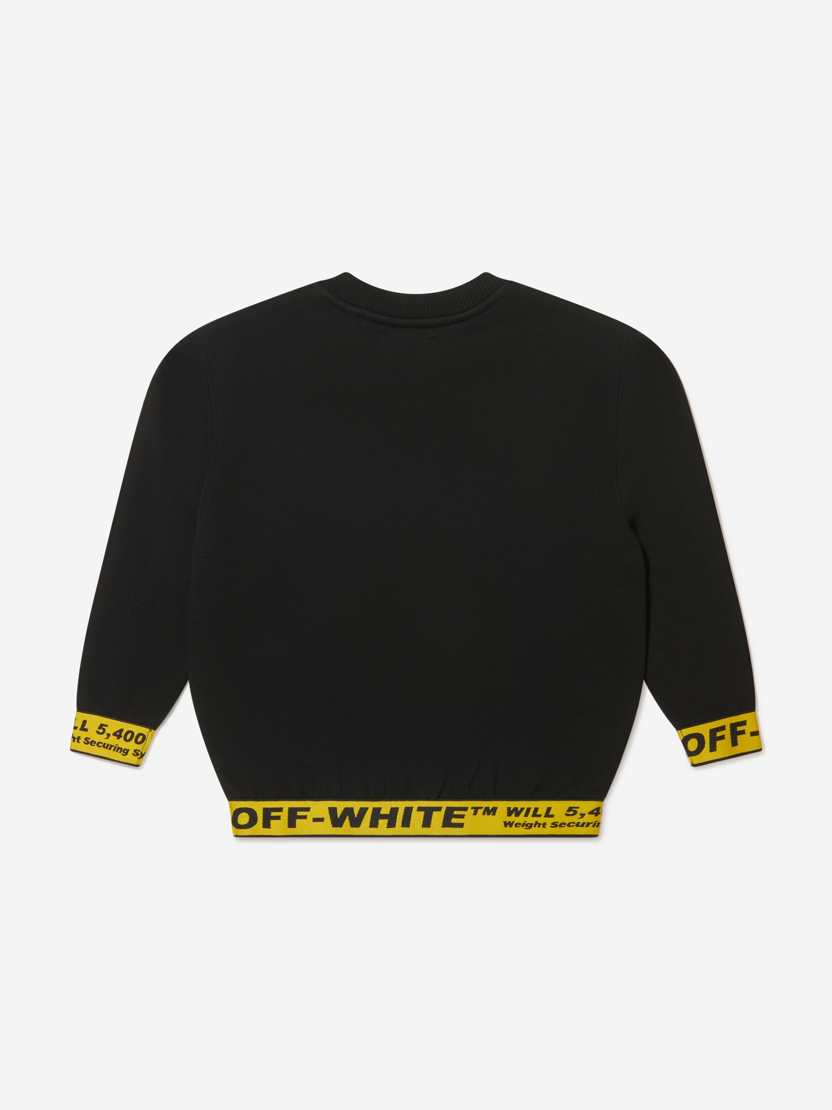 Off-White Boys Cotton Crew Neck Industrial Sweatshirt