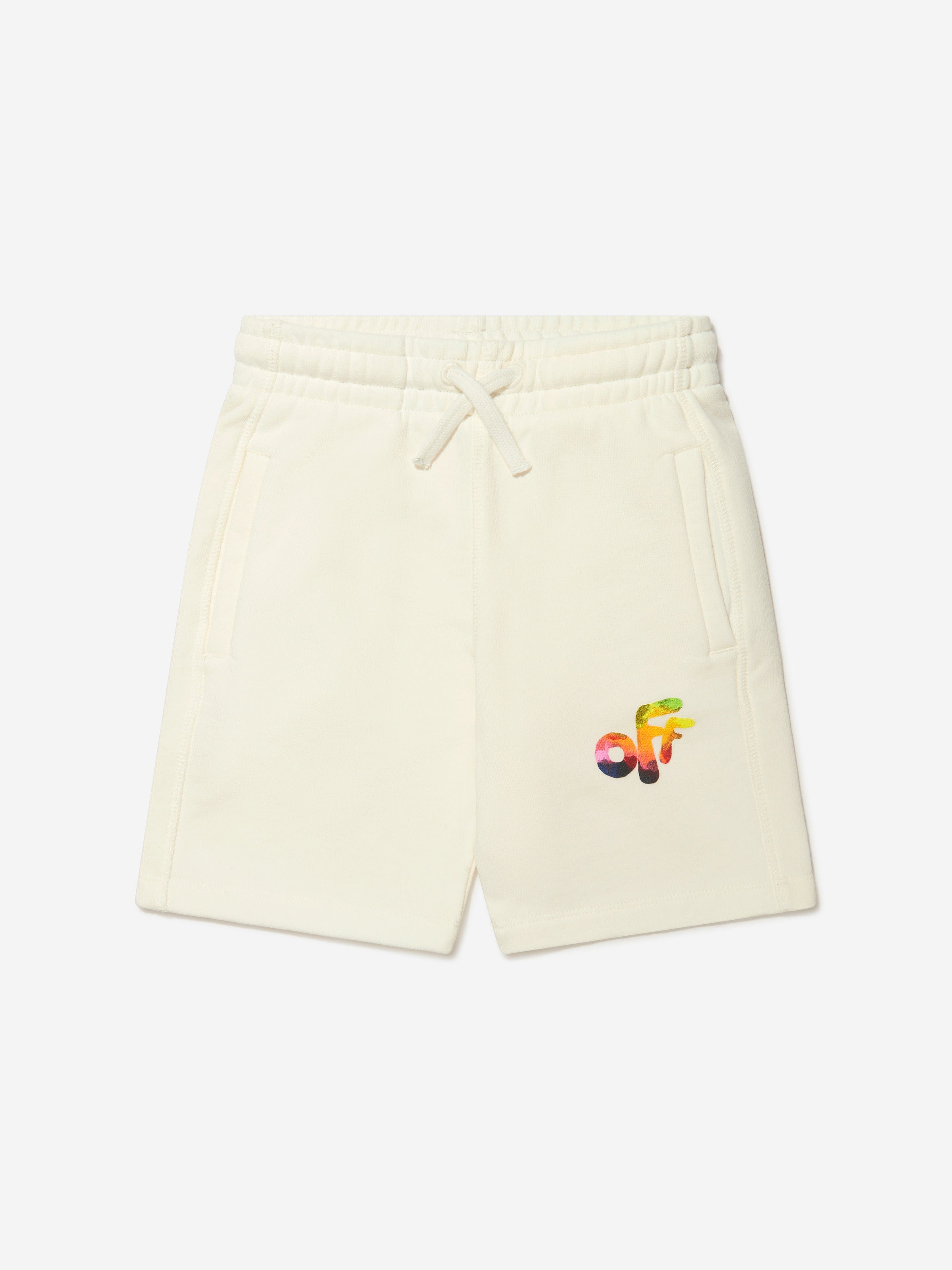 Off-White Boys Cotton Logo Sweat Shorts