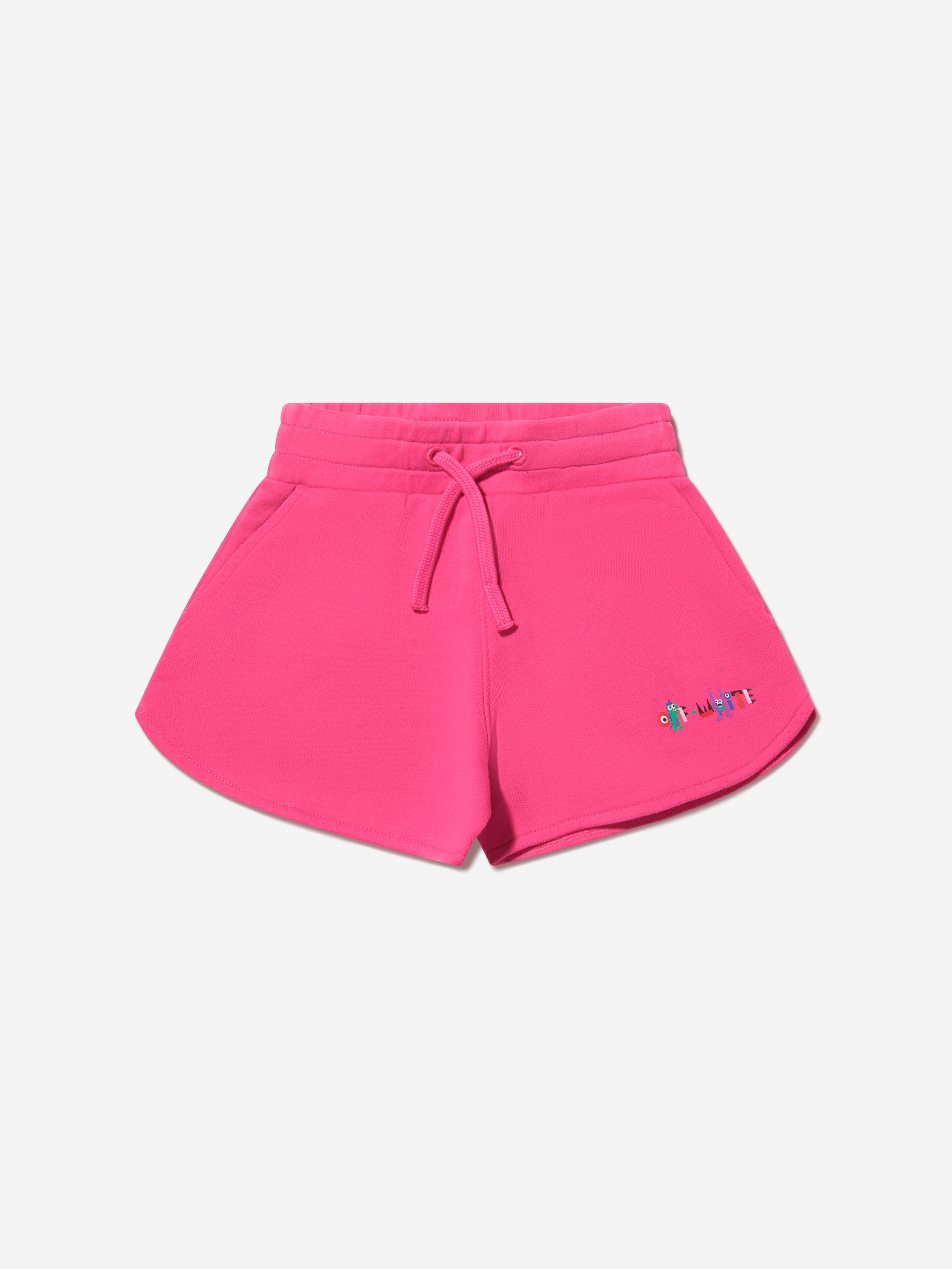 Off-White Girls Cotton Monster Logo Shorts