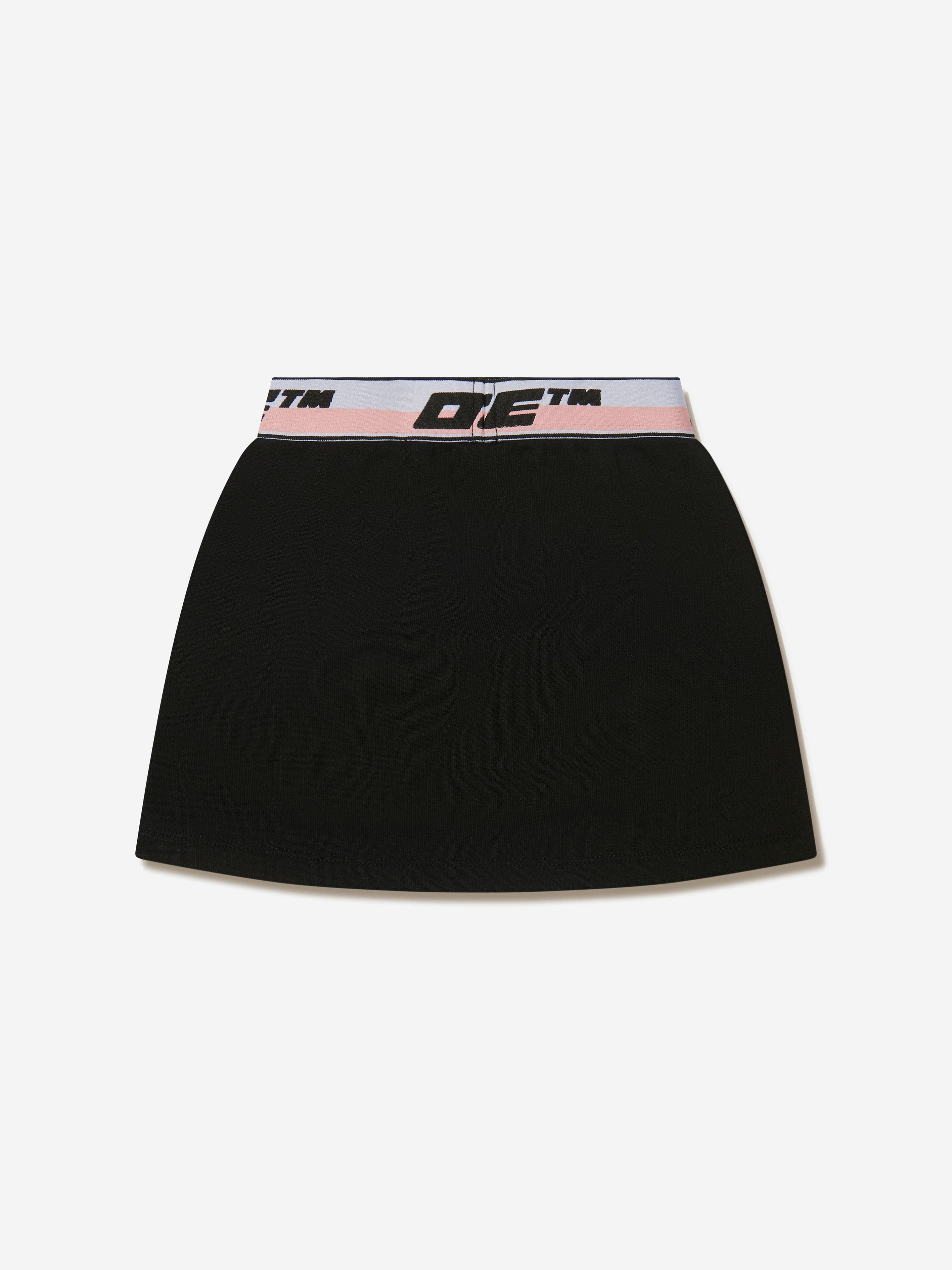 Off-White Girls Cotton Logo Band Sweat Skirt