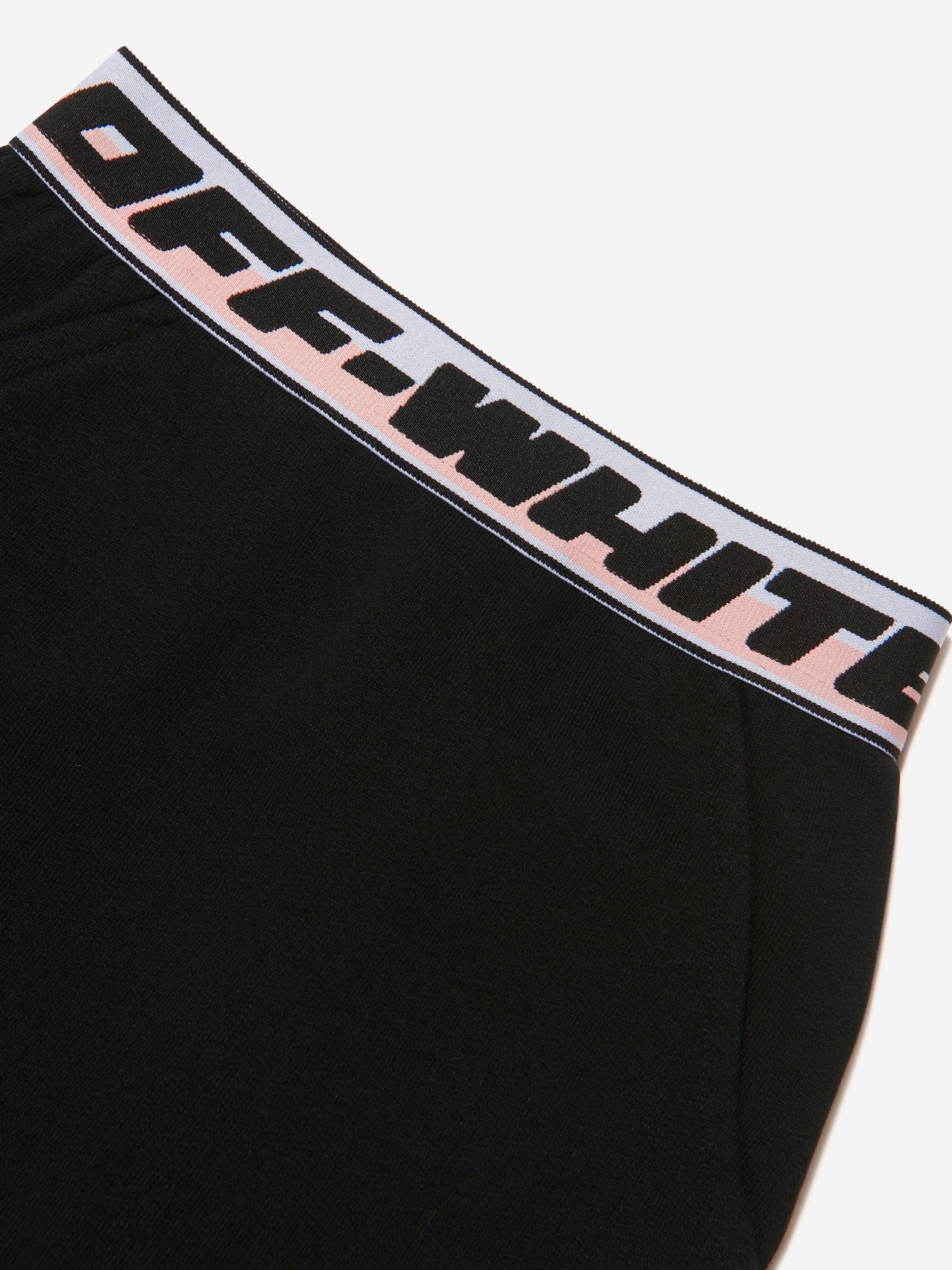 Off-White Girls Cotton Logo Band Sweat Skirt