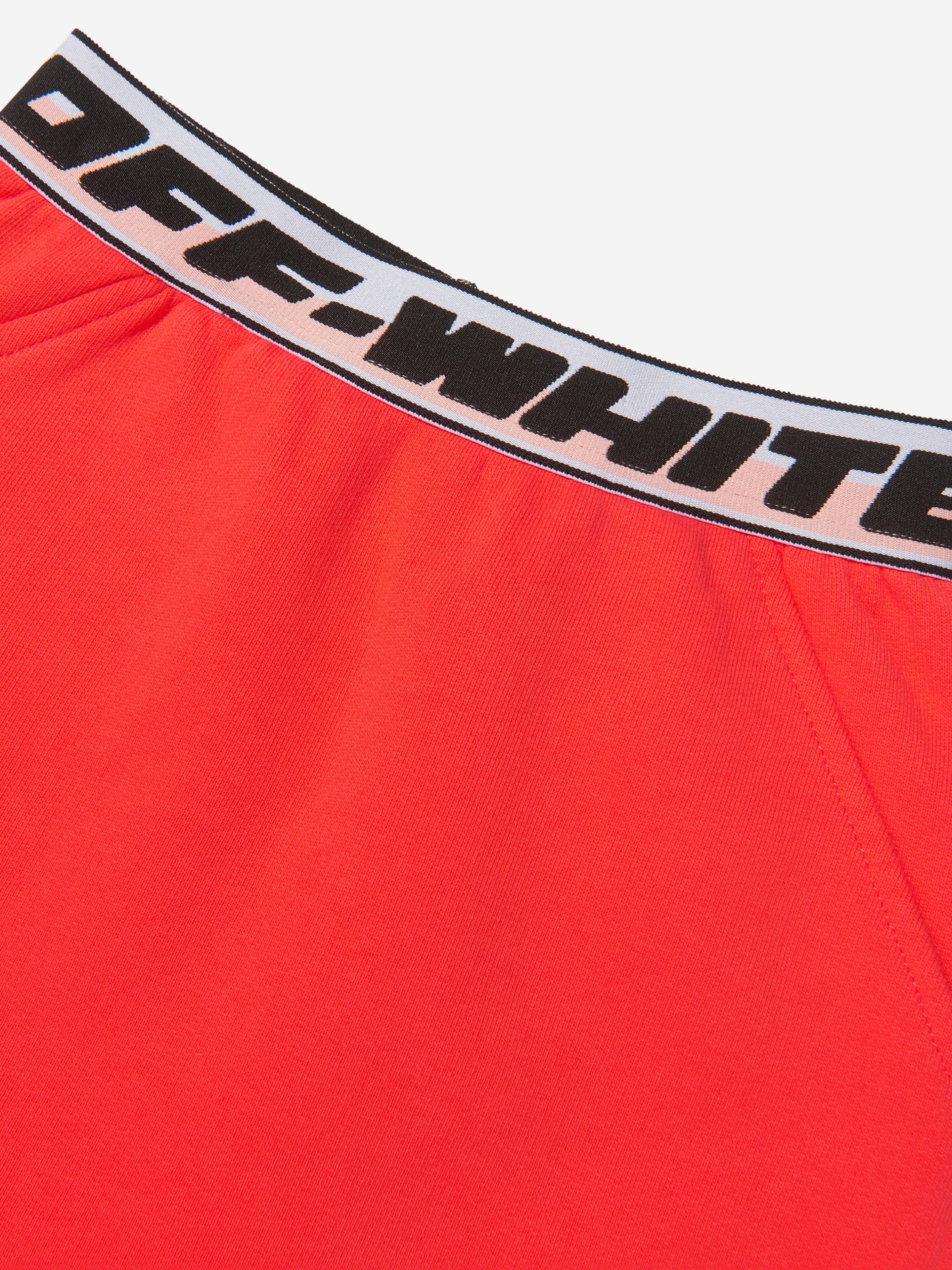 Off-White Girls Cotton Logo Band Sweat Skirt