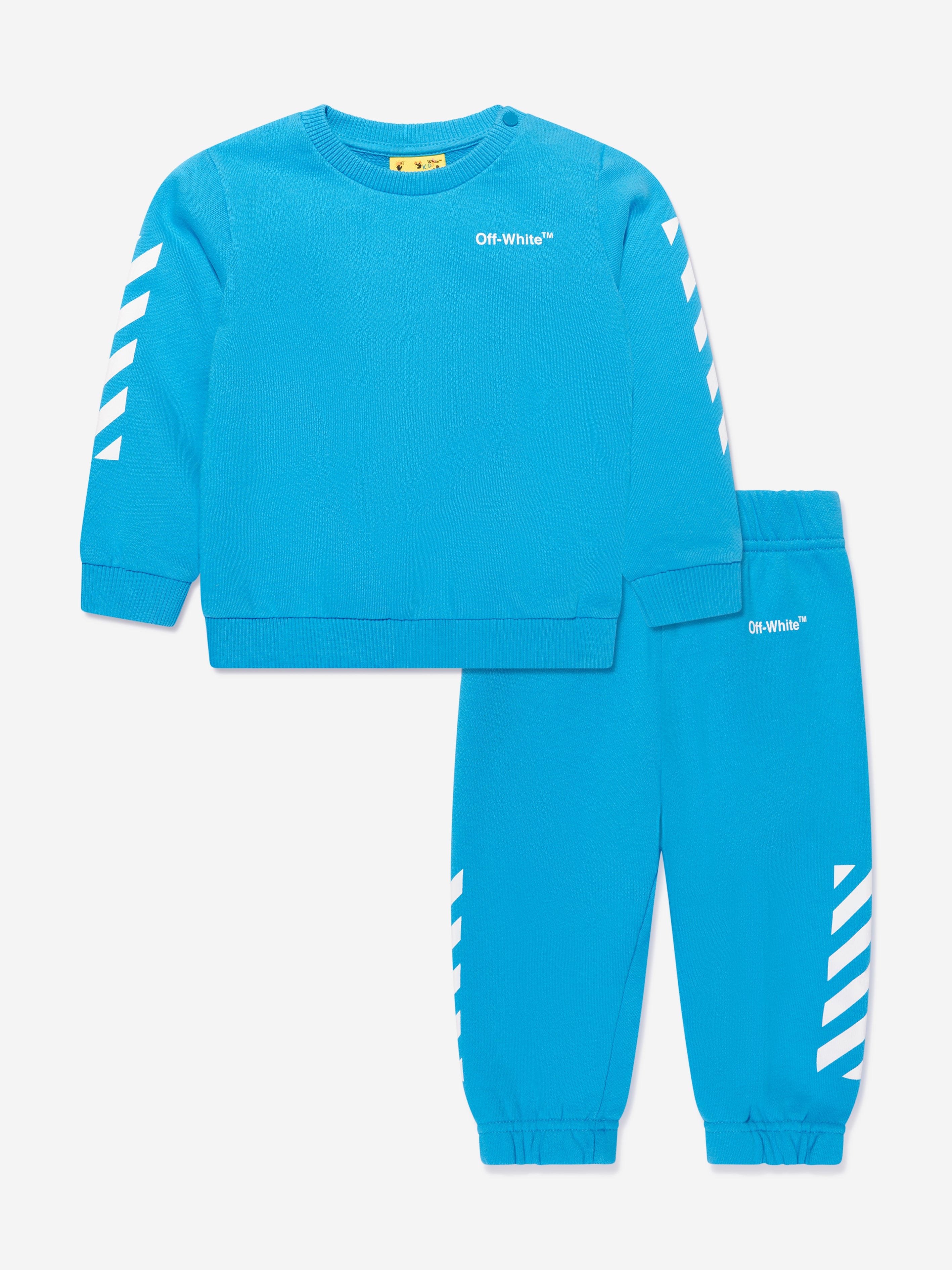 Off-White Baby Boys Helvetica Diag Tracksuit in Blue