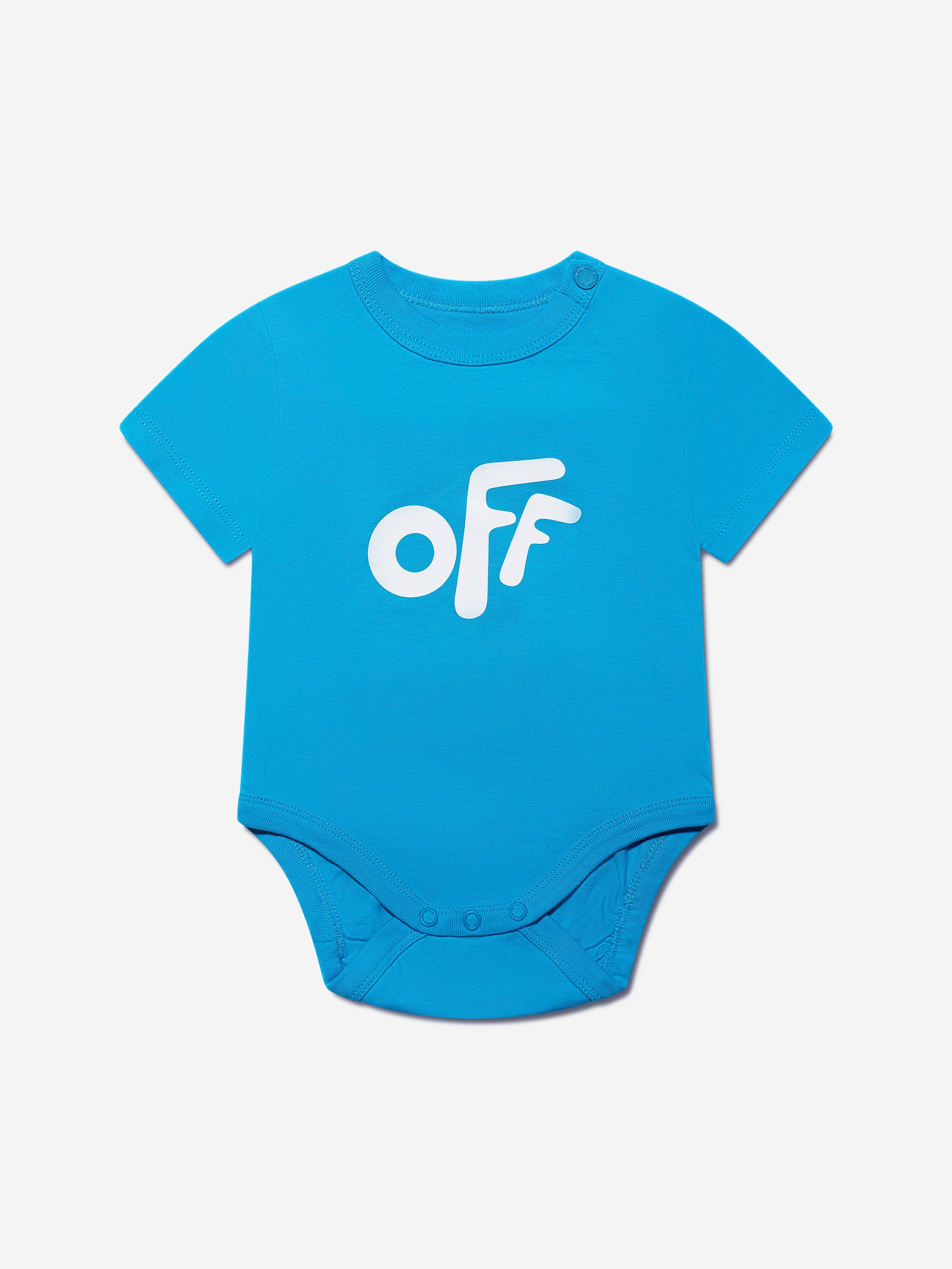 Off-White Baby Boys Bodysuit And Bib Set in Blue