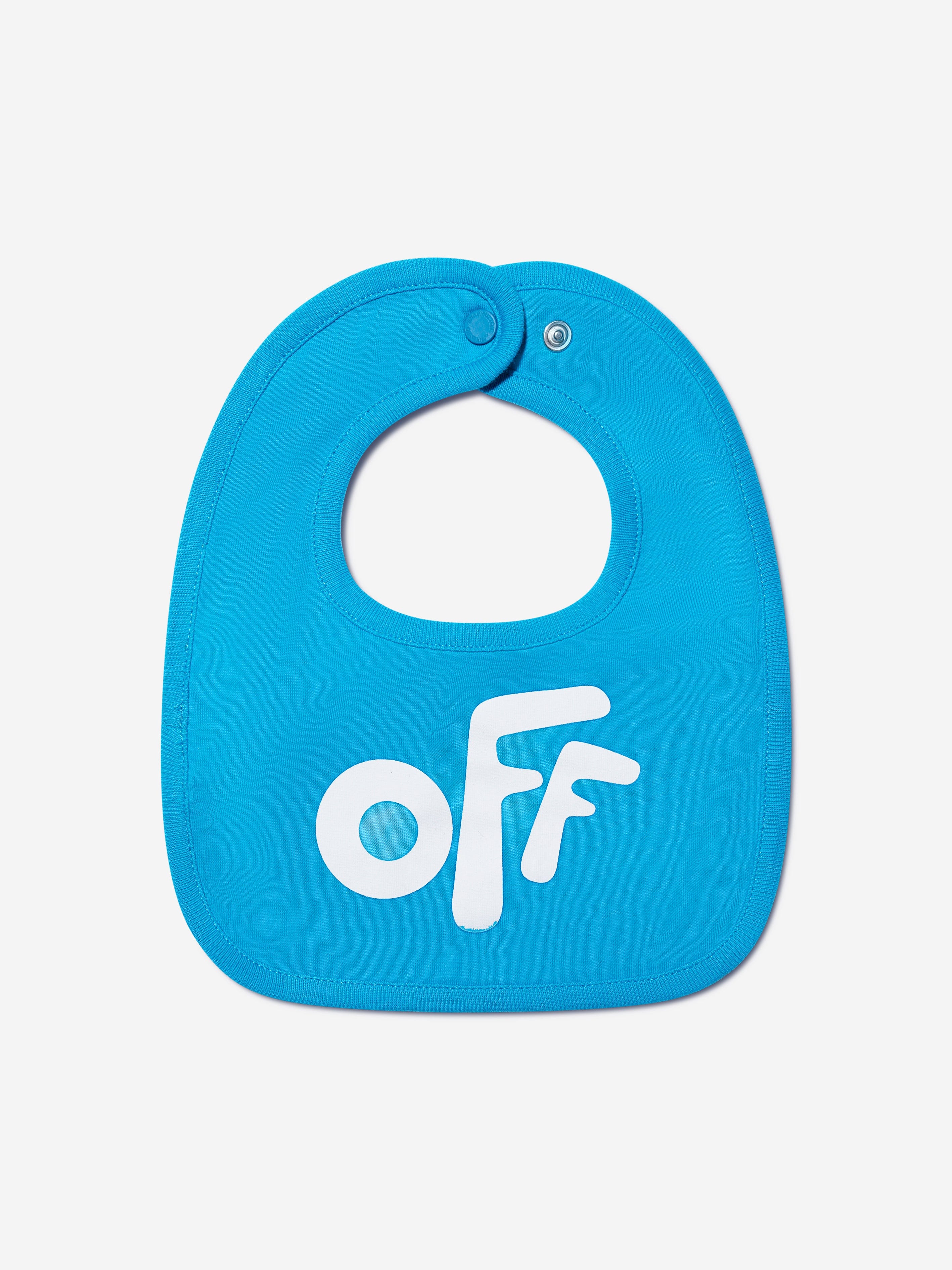 Off-White Baby Boys Bodysuit And Bib Set in Blue