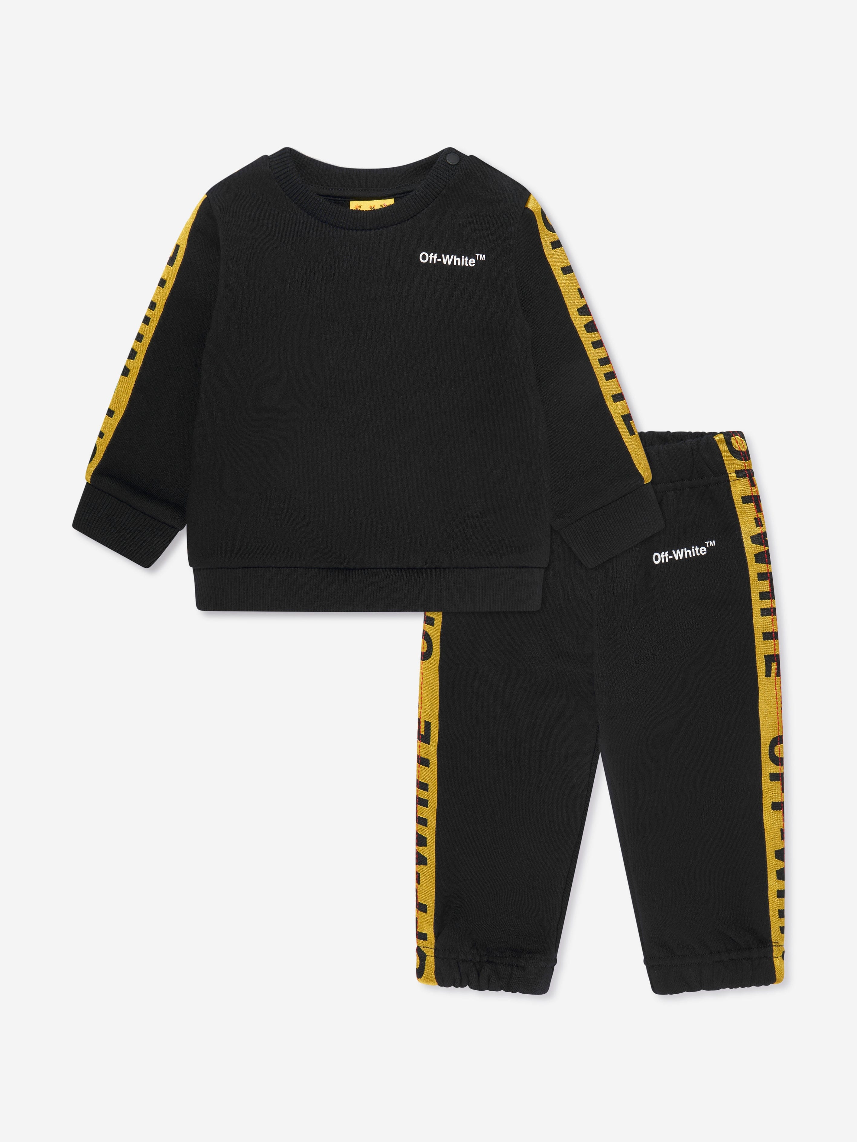 Off-White Baby Boys Logo Industrial Tracksuit in Black