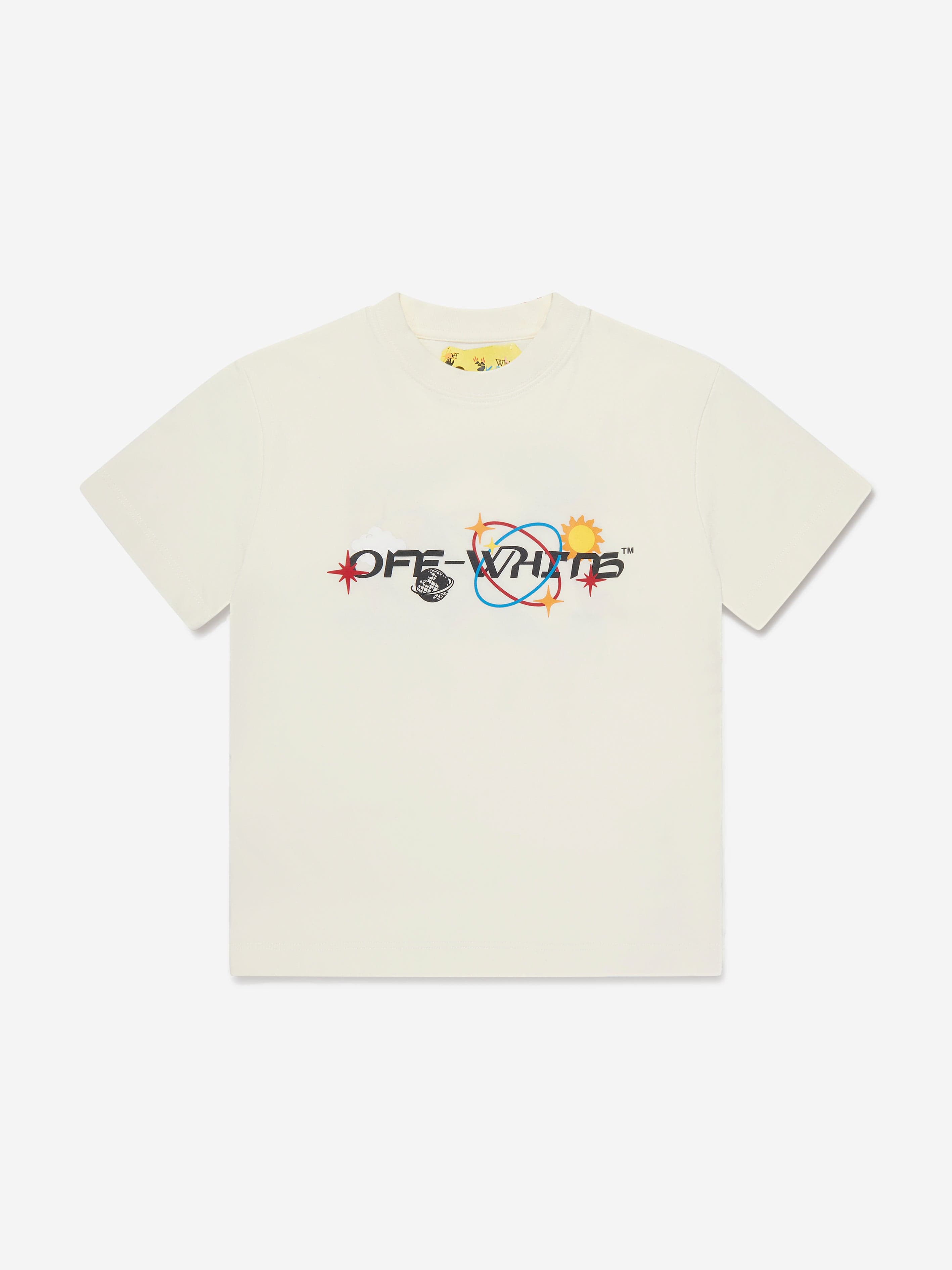 Off-White Boys Off Planets T-Shirt in White