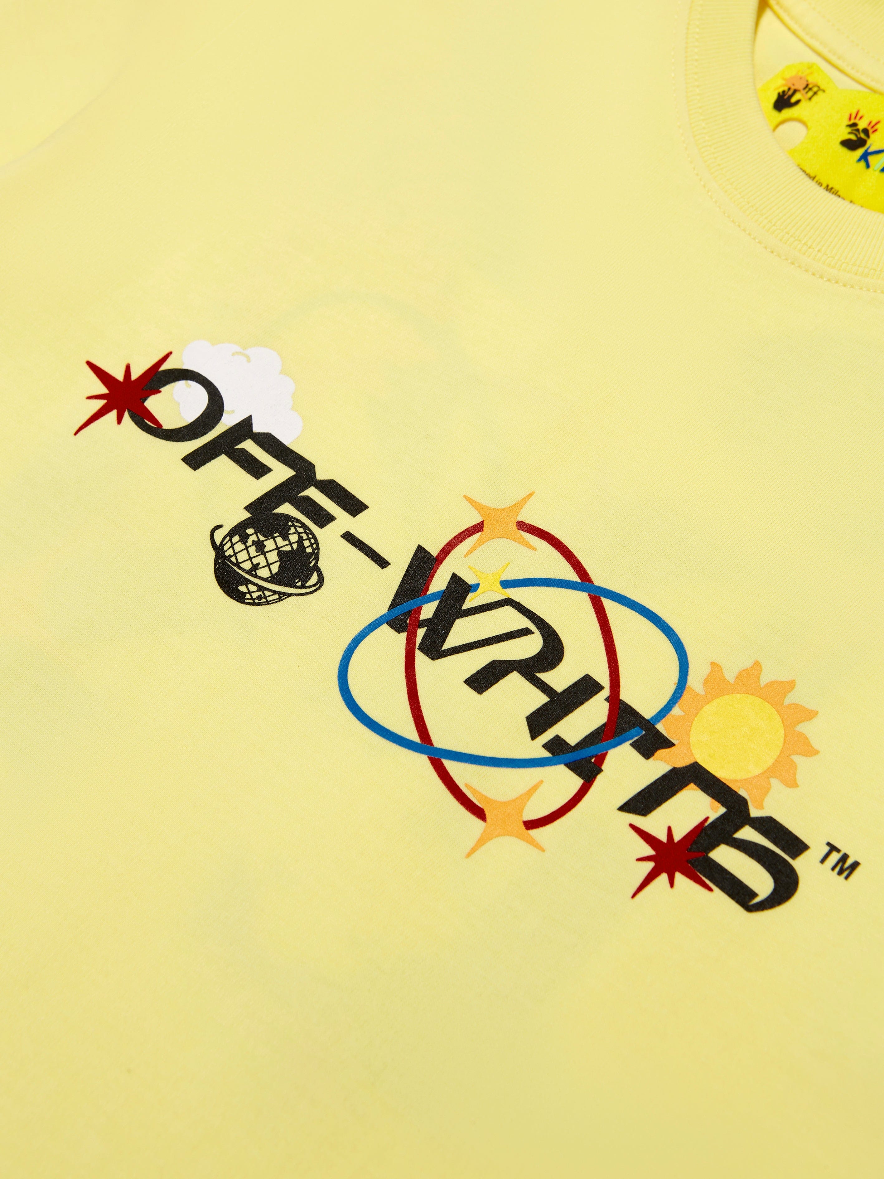 Off-White Boys Off Planets T-Shirt in Yellow