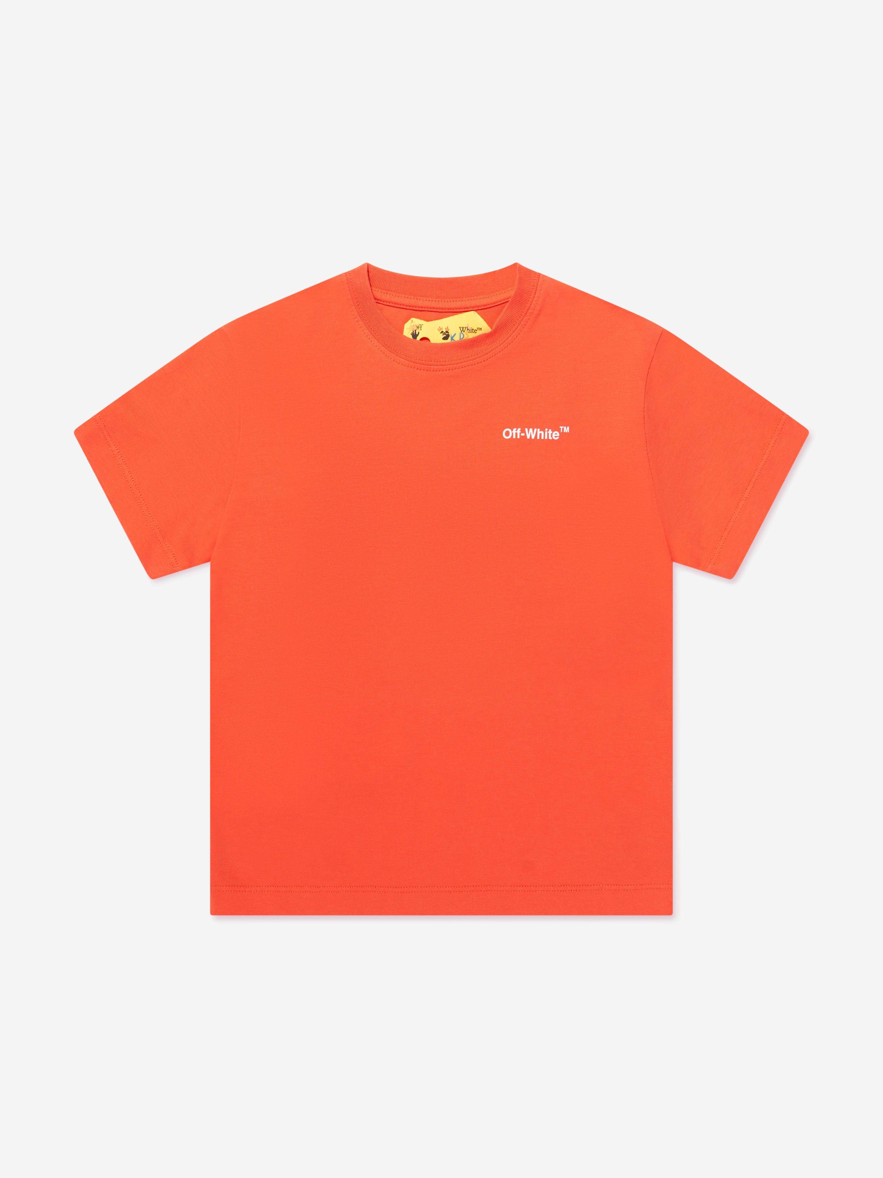 Off-White Boys Rubber Arrow T-Shirt in Red