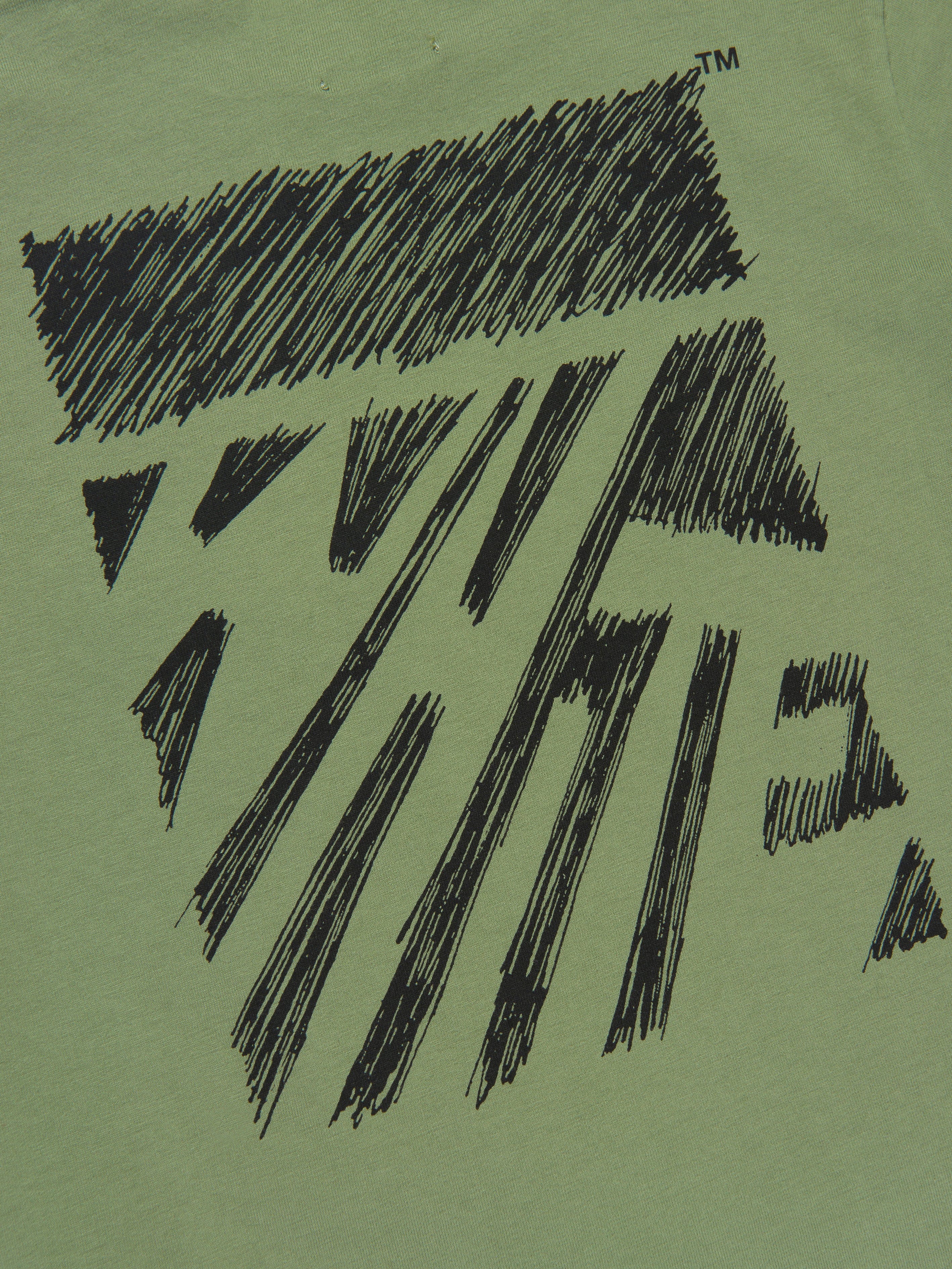 Off-White Boys Scribble T-Shirt in Green