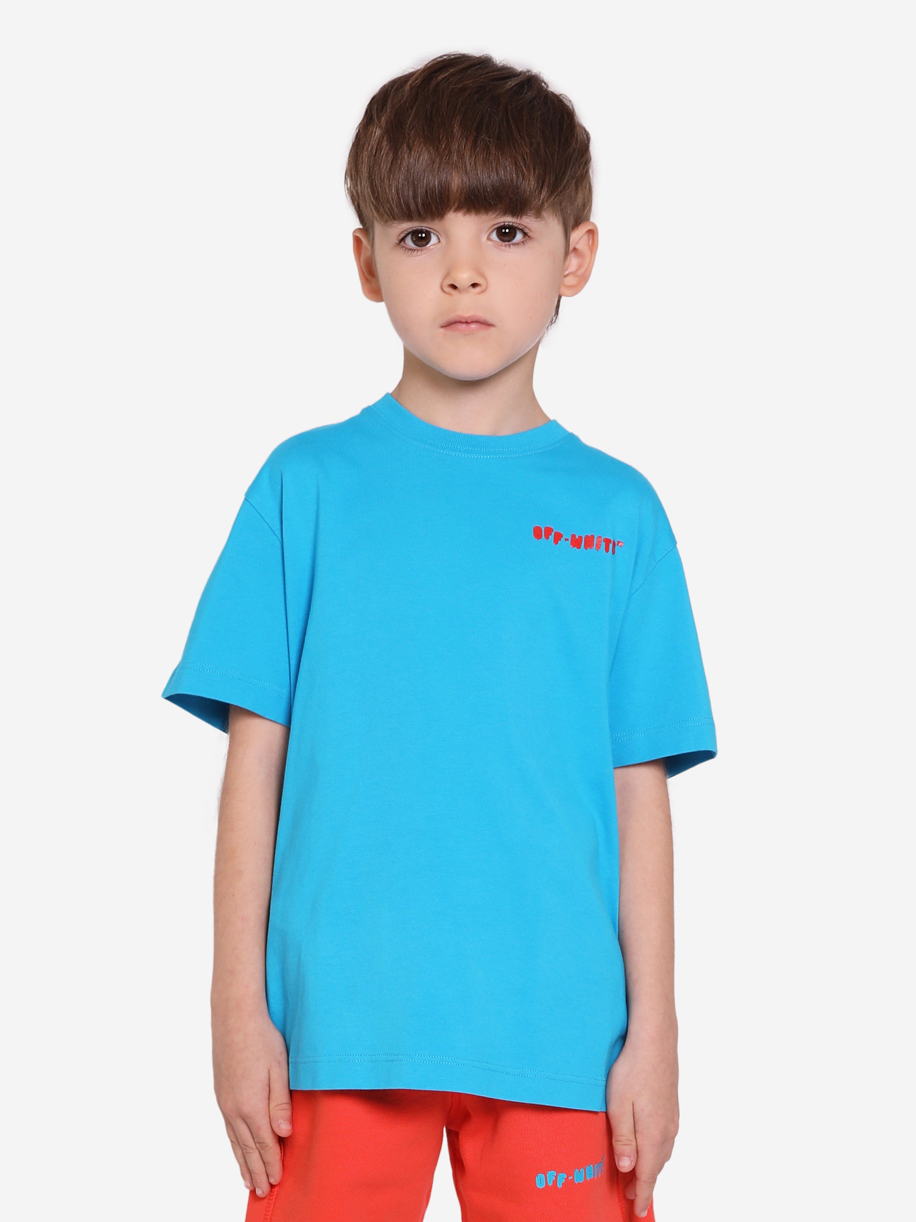 Off-White Boys Balloons T-Shirt in Blue