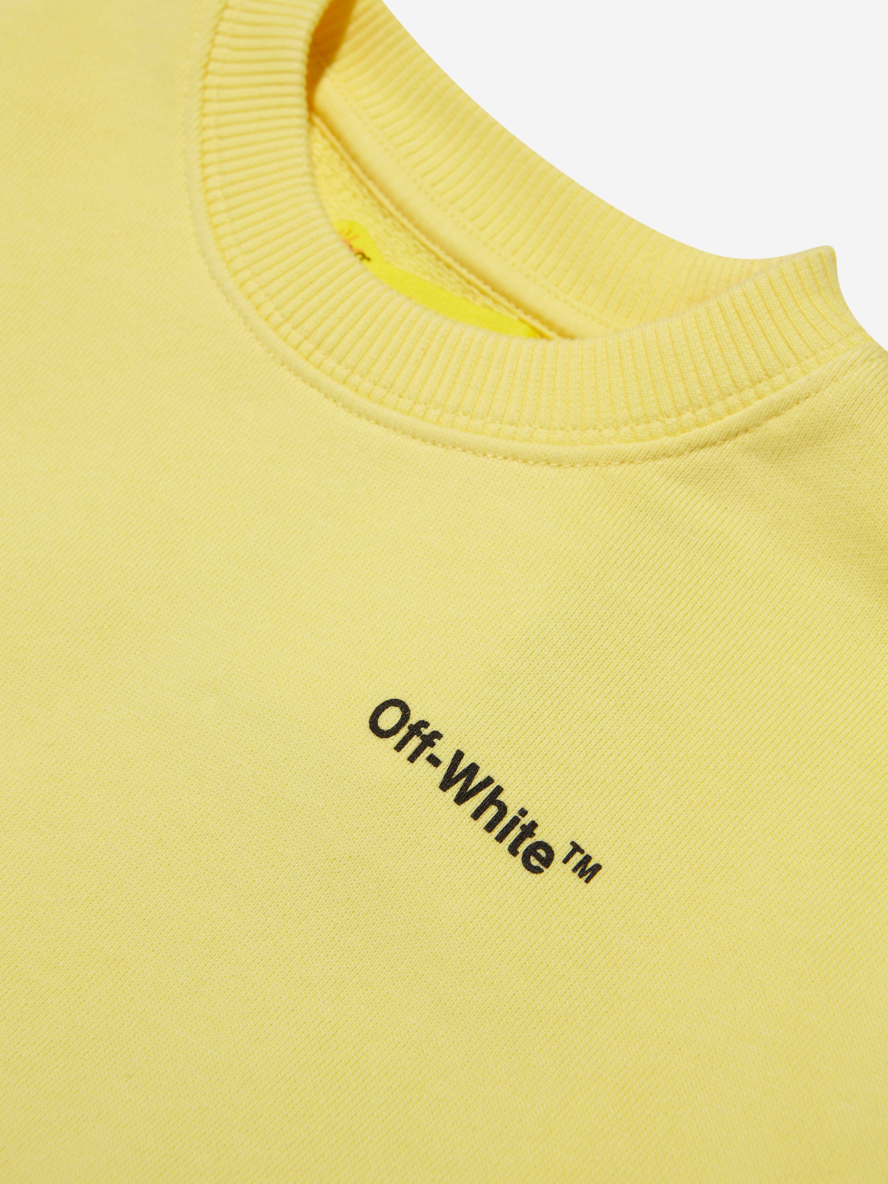 Off-White Boys Rubber Arrow Sweatshirt in Yellow