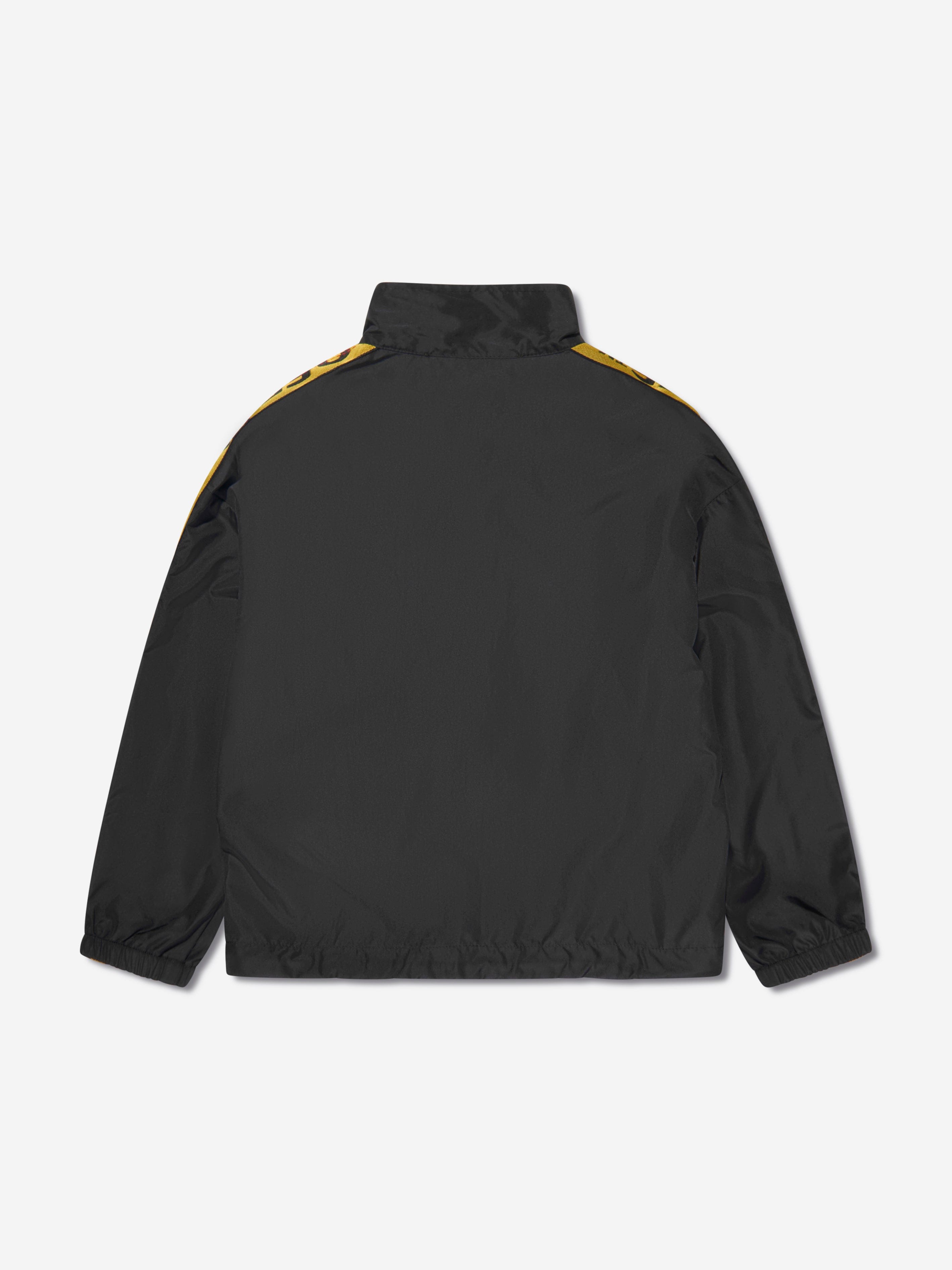 Off-White Kids Logo Industrial Track Jacket in Black