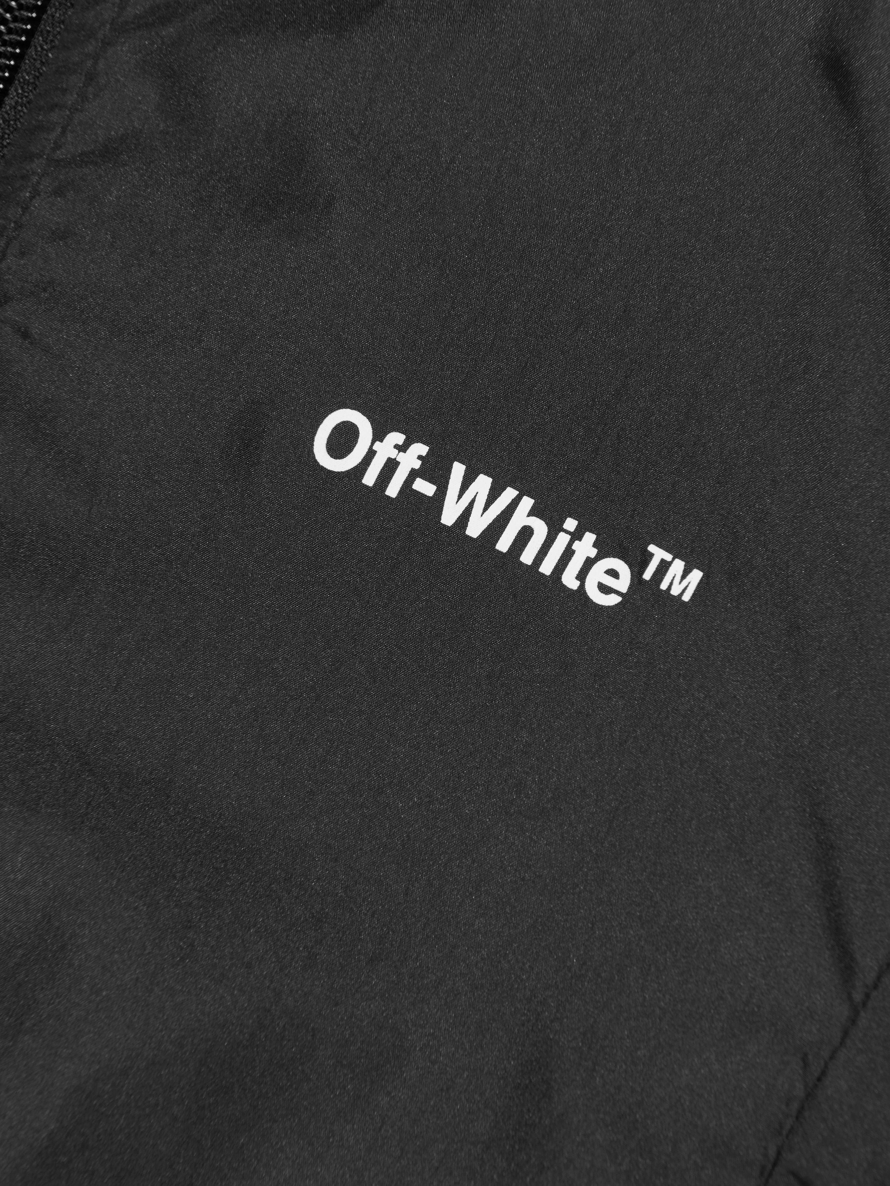 Off-White Kids Logo Industrial Track Jacket in Black