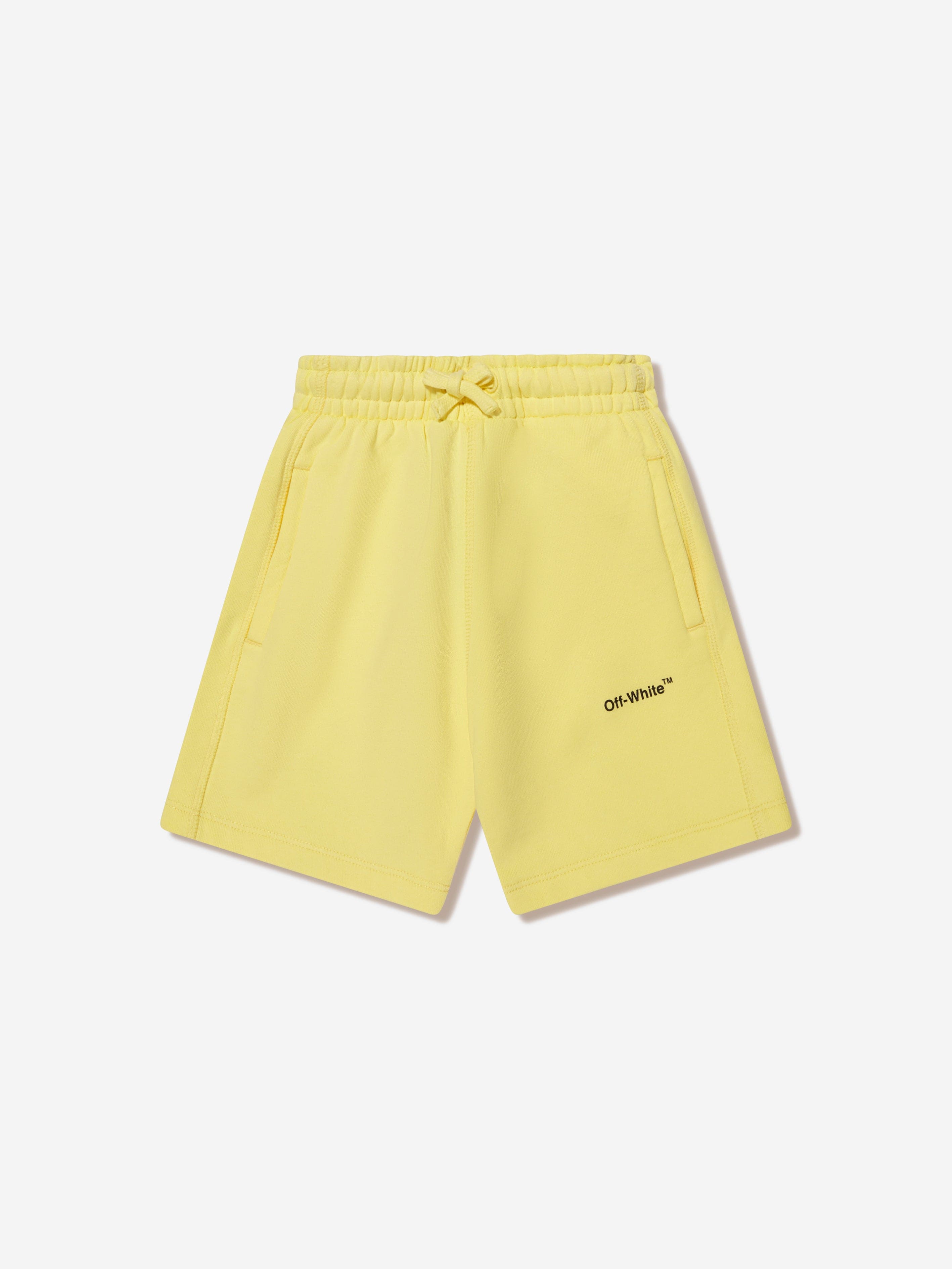 Off-White Boys Rubber Arrow Sweat Shorts in Yellow