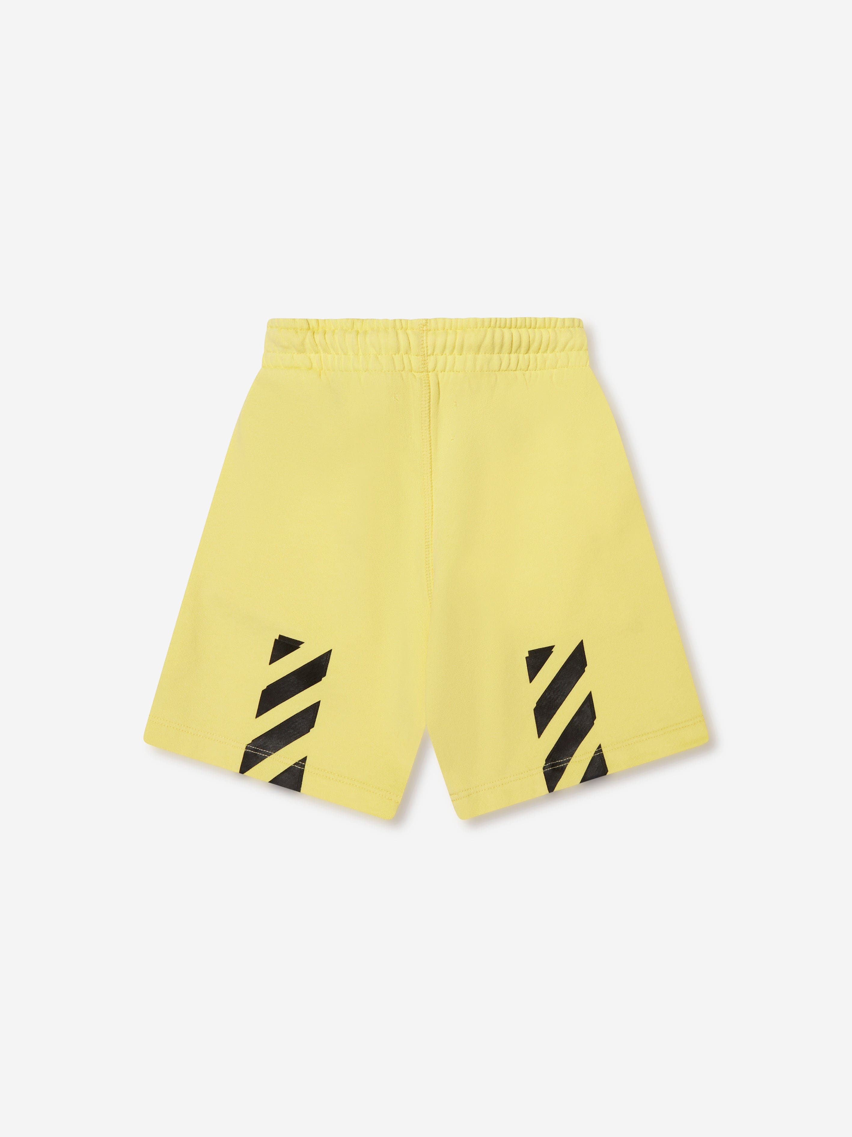 Off-White Boys Rubber Arrow Sweat Shorts in Yellow