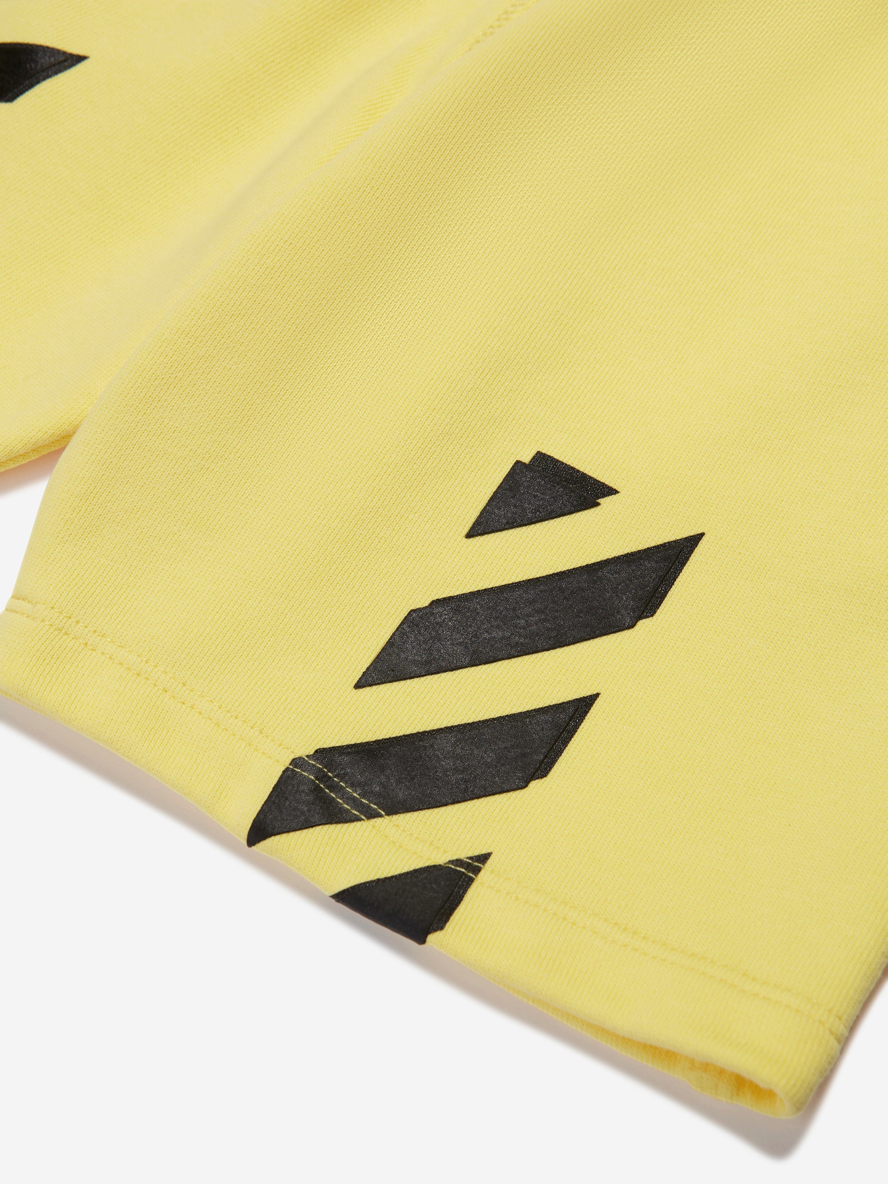 Off-White Boys Rubber Arrow Sweat Shorts in Yellow