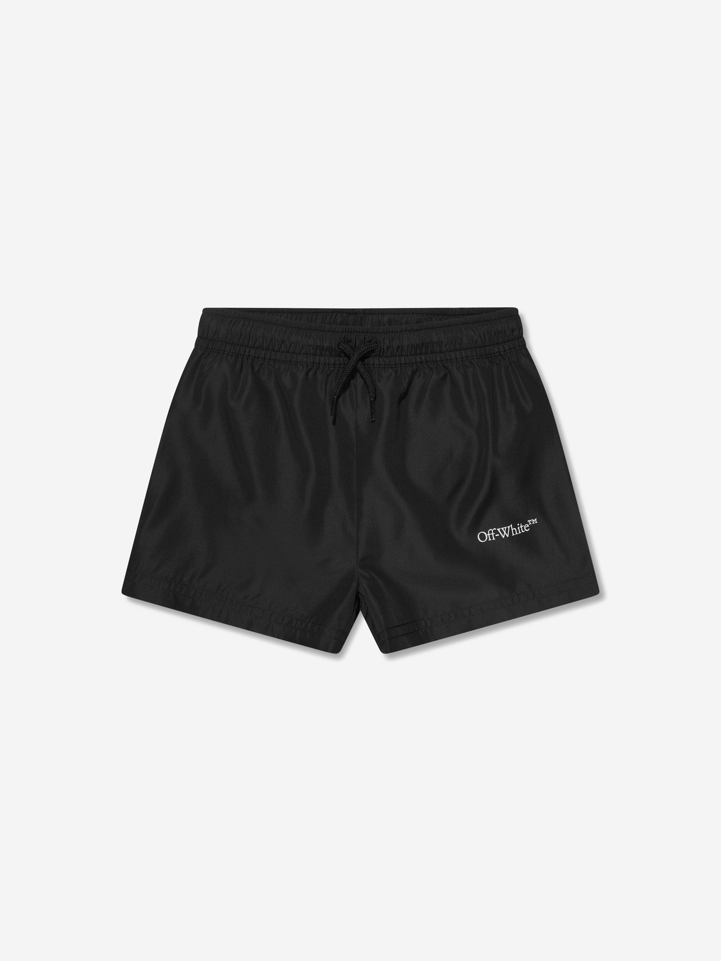 Off-White Boys Scribble Swim Shorts in Black