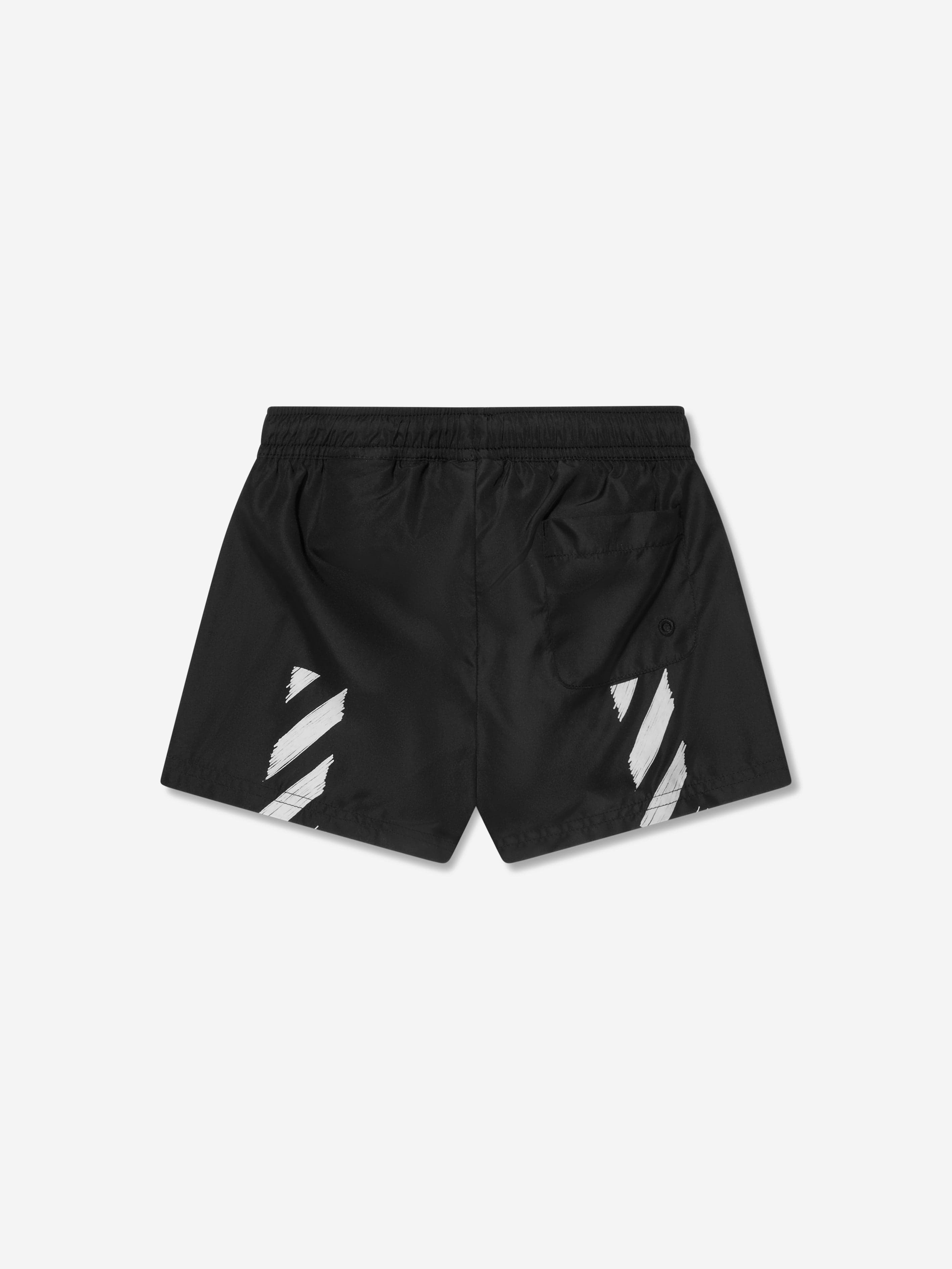 Off-White Boys Scribble Swim Shorts in Black