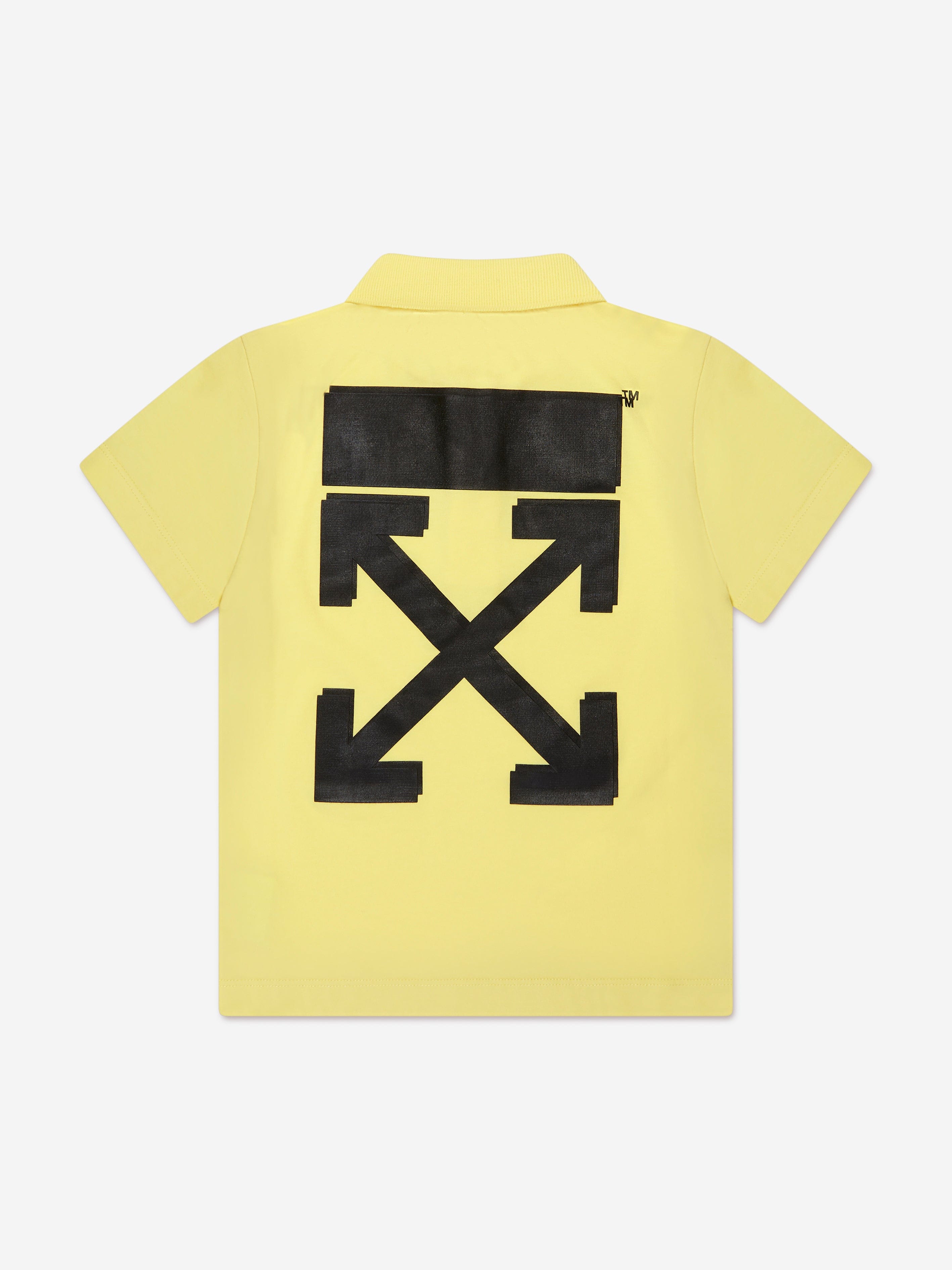 Off-White Boys Rubber Arrow Polo Shirt in Yellow