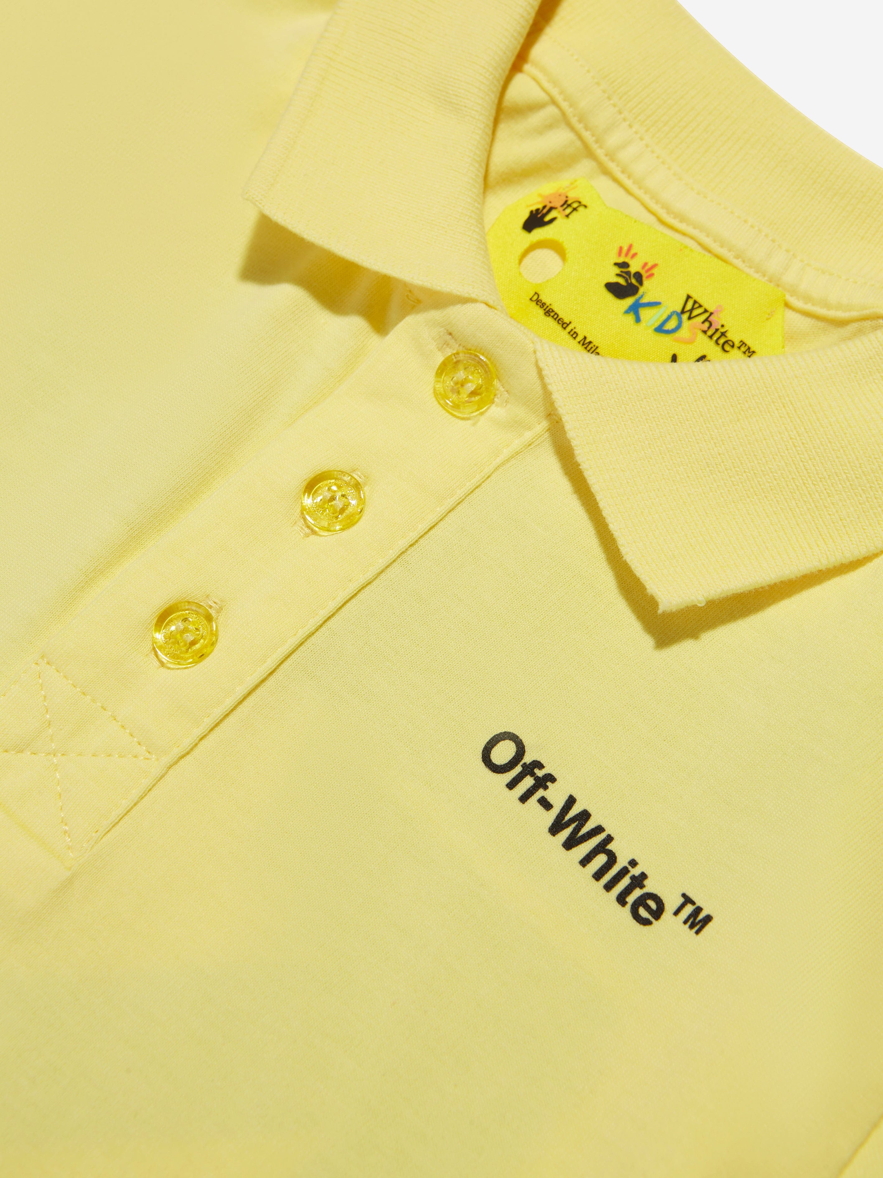 Off-White Boys Rubber Arrow Polo Shirt in Yellow