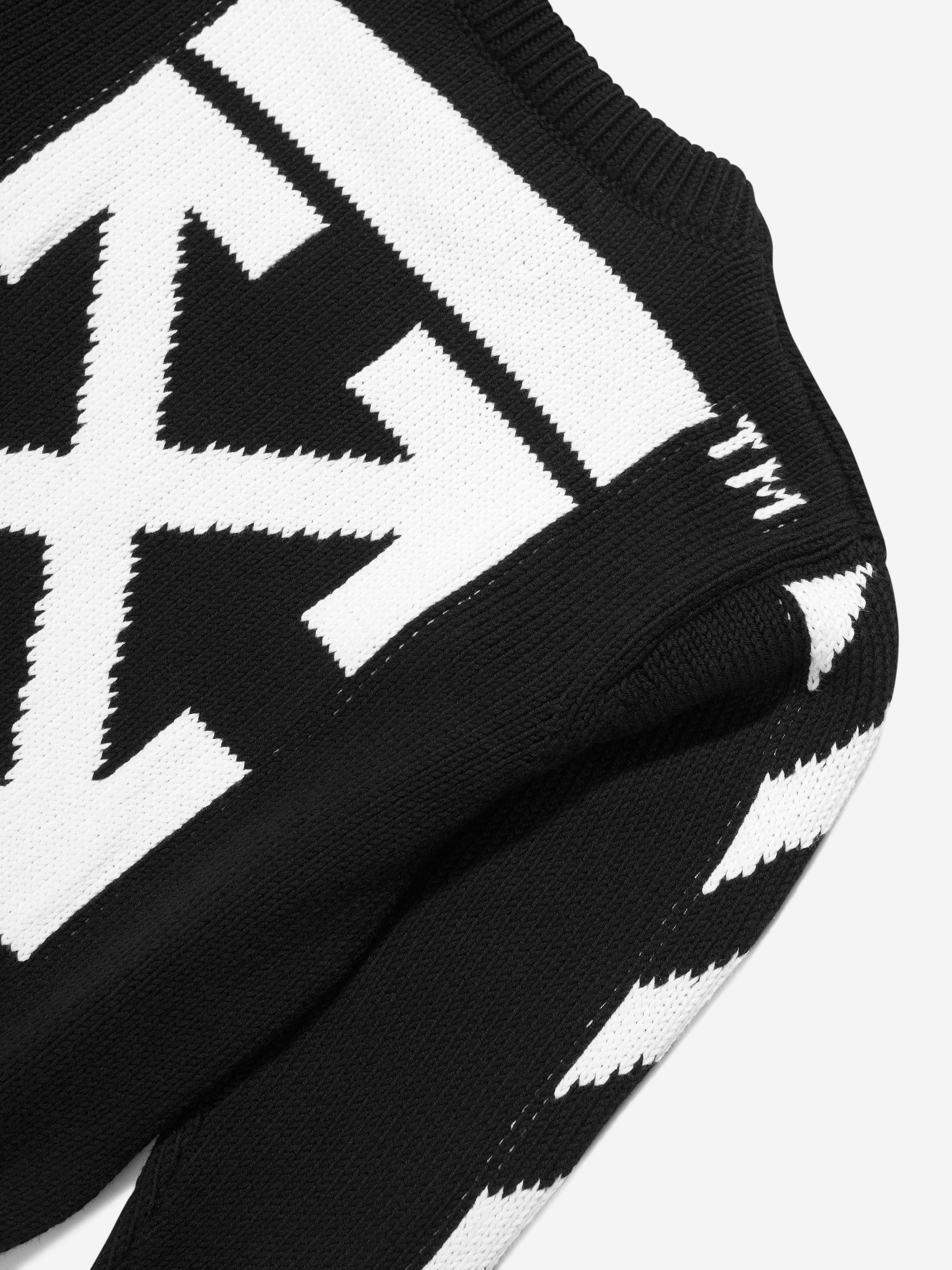 Off-White Boys Rubber Arrow Knit Sweatshirt in Black