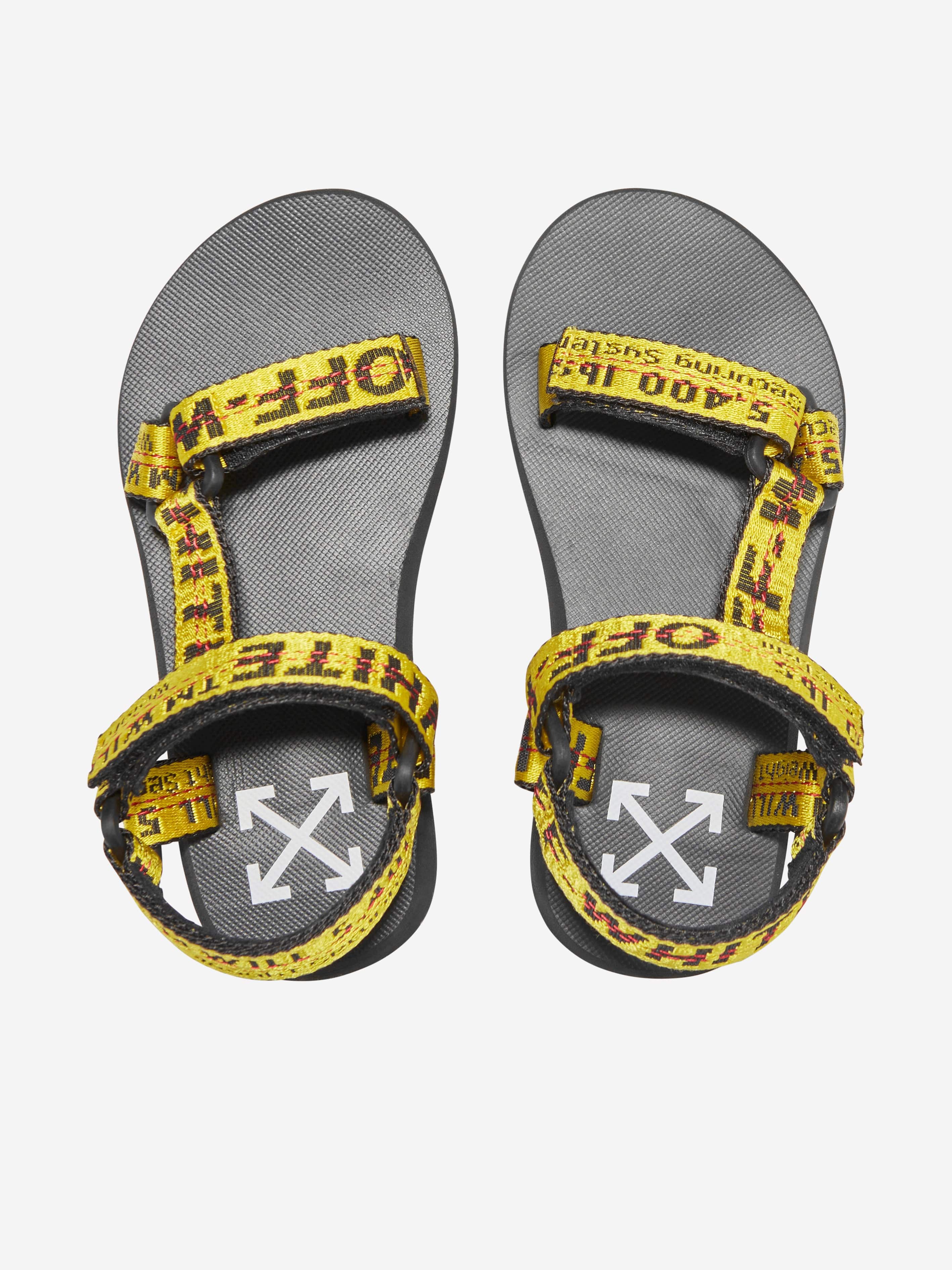 Off-White Boys Industrial Belt Sandals in Yellow