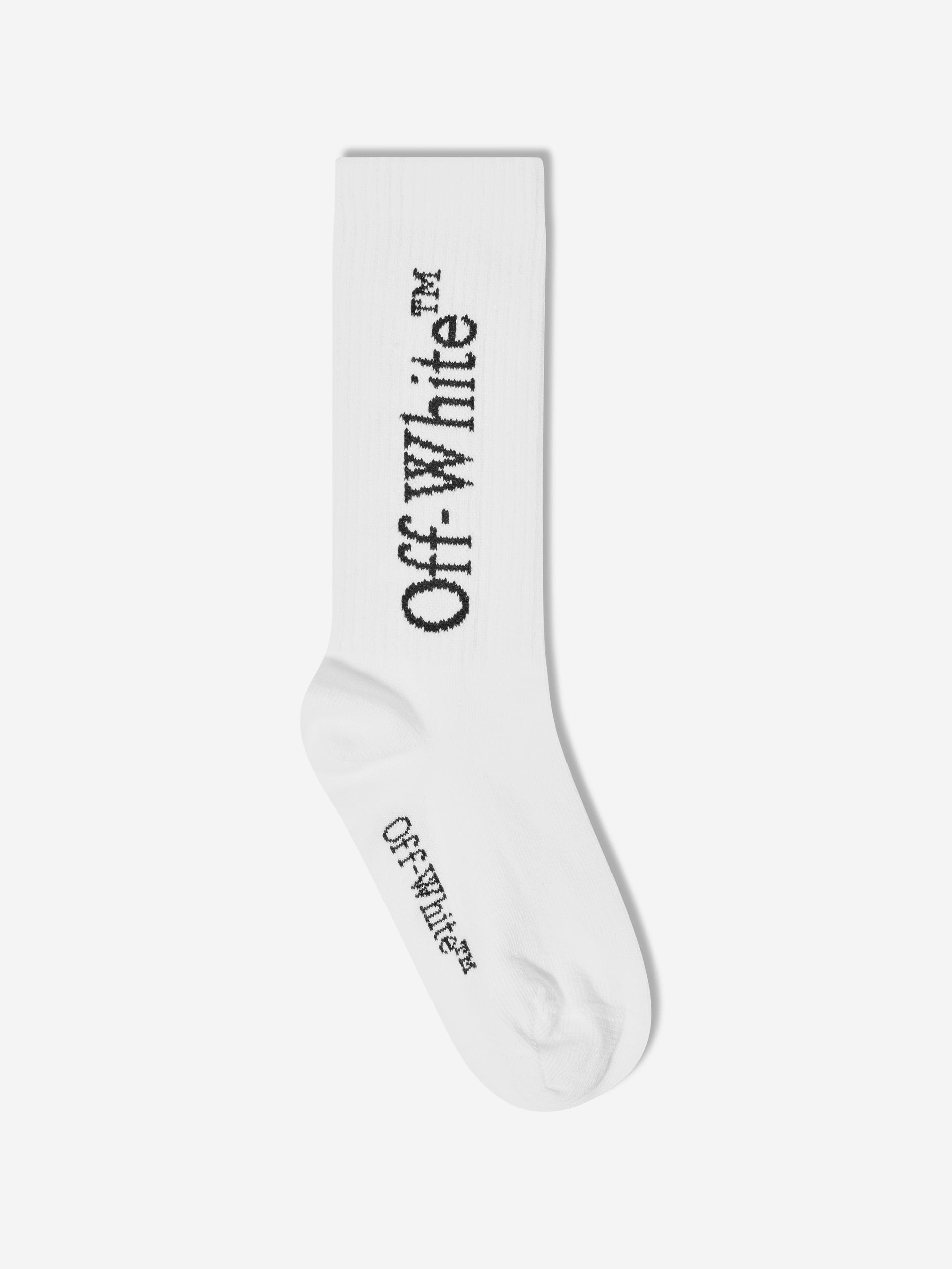 Off-White Boys Logo Diagonal Socks in White