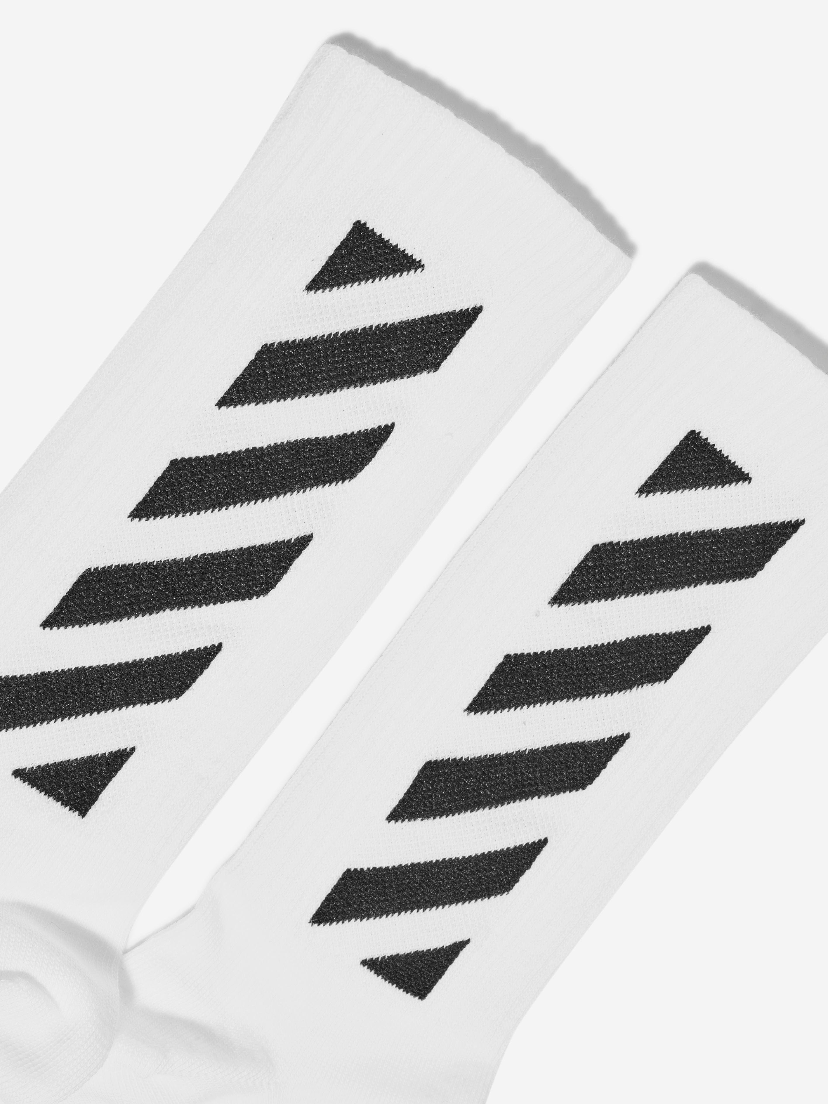 Off-White Boys Logo Diagonal Socks in White