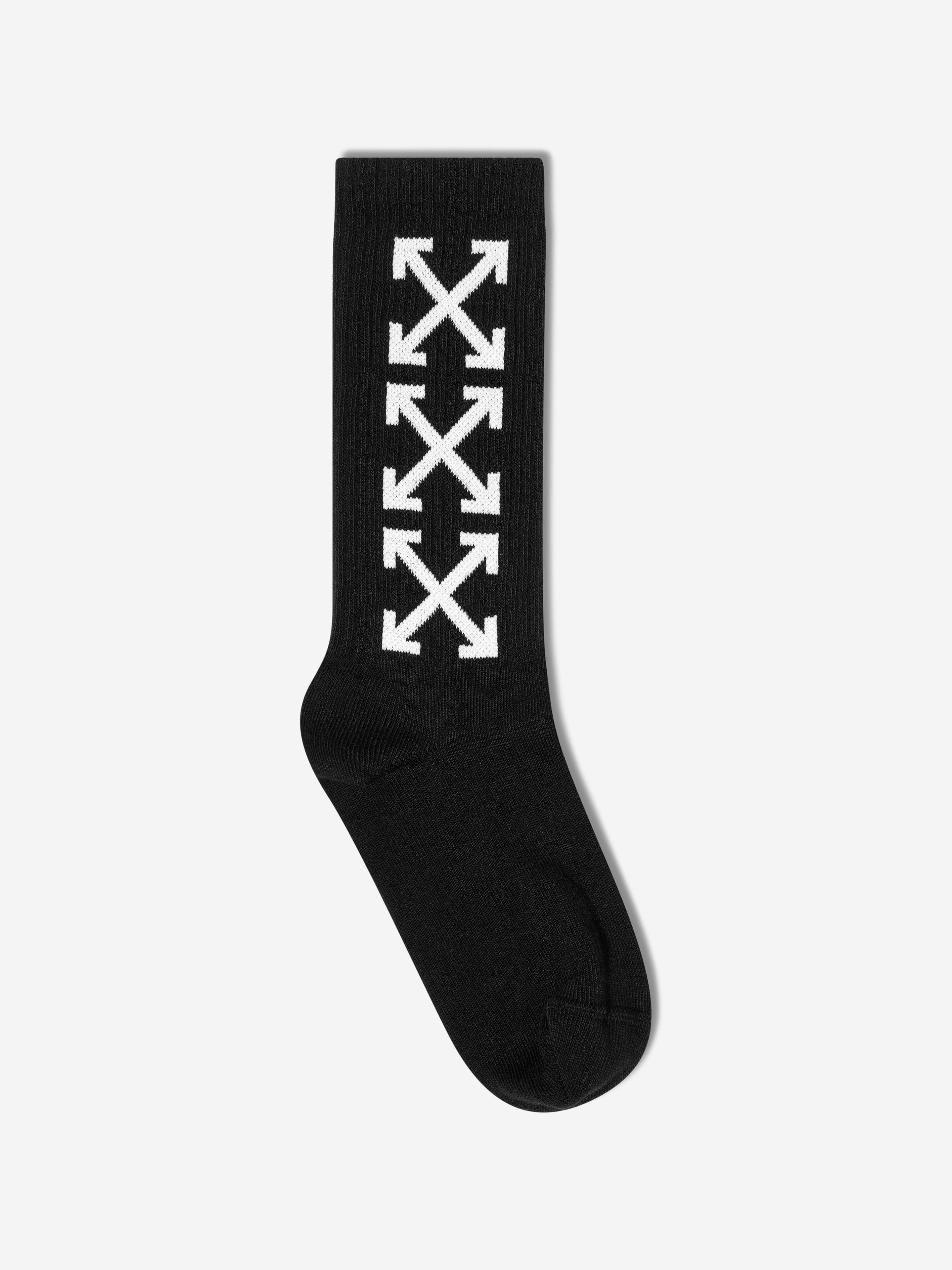 Off-White Boys Logo Arrow Socks in Black