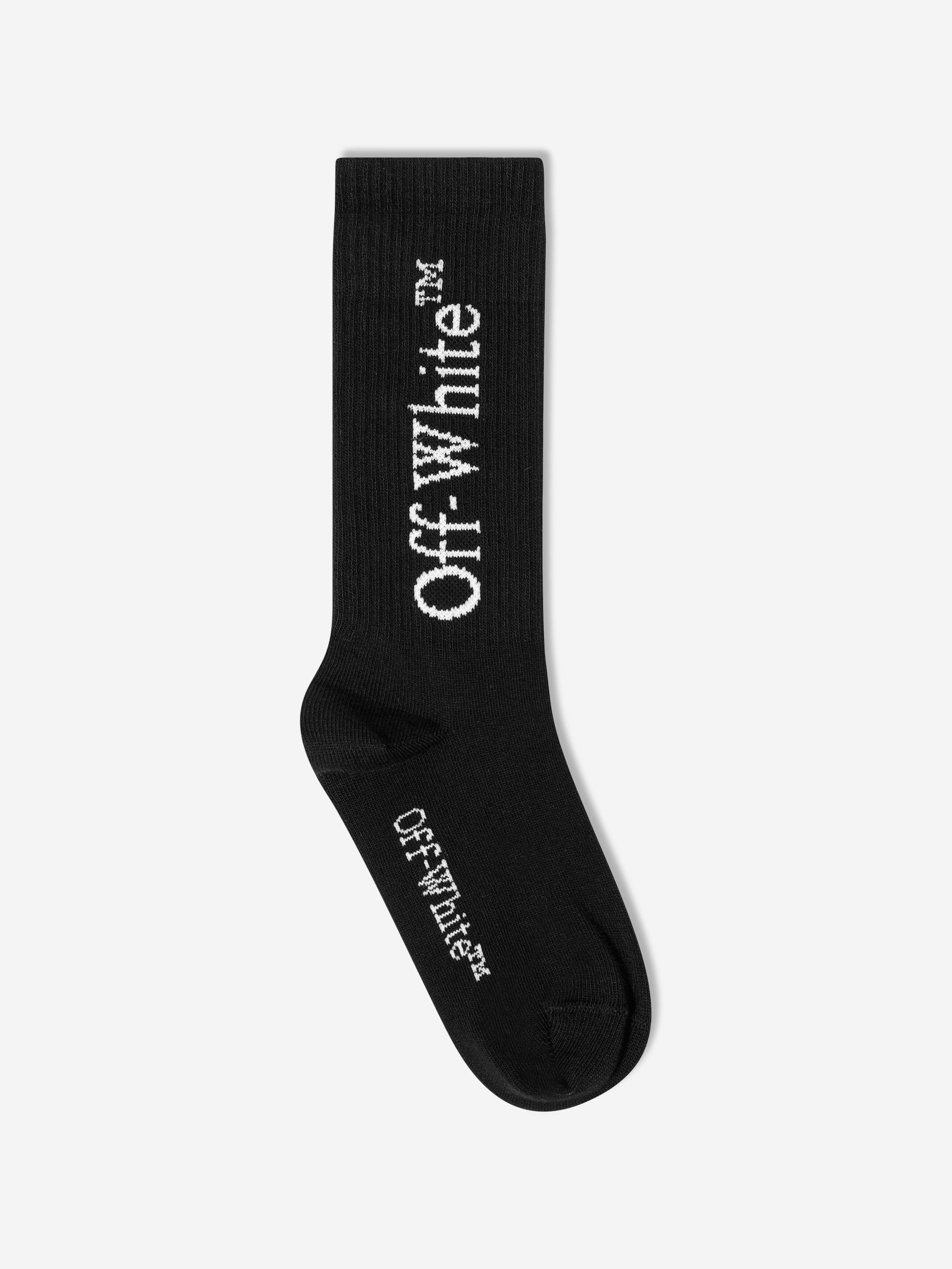 Off-White Boys Logo Arrow Socks in Black