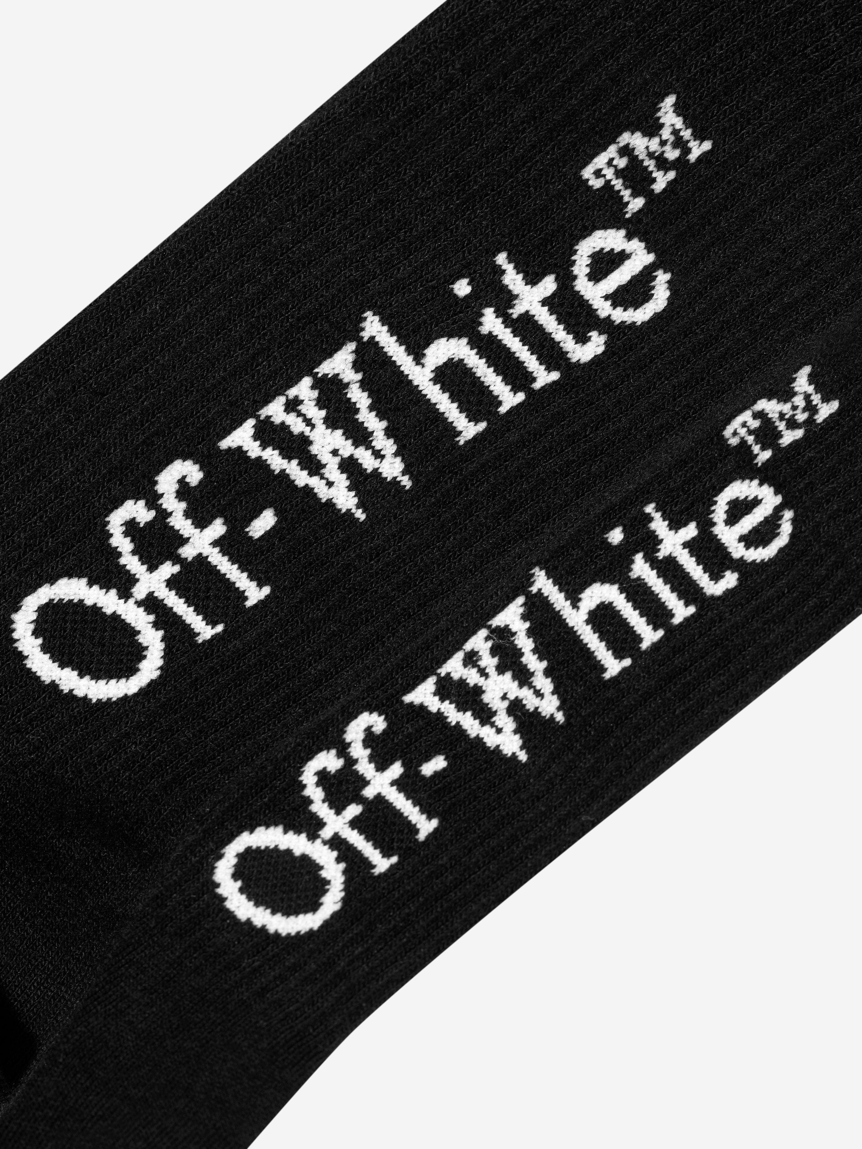 Off-White Boys Logo Arrow Socks in Black