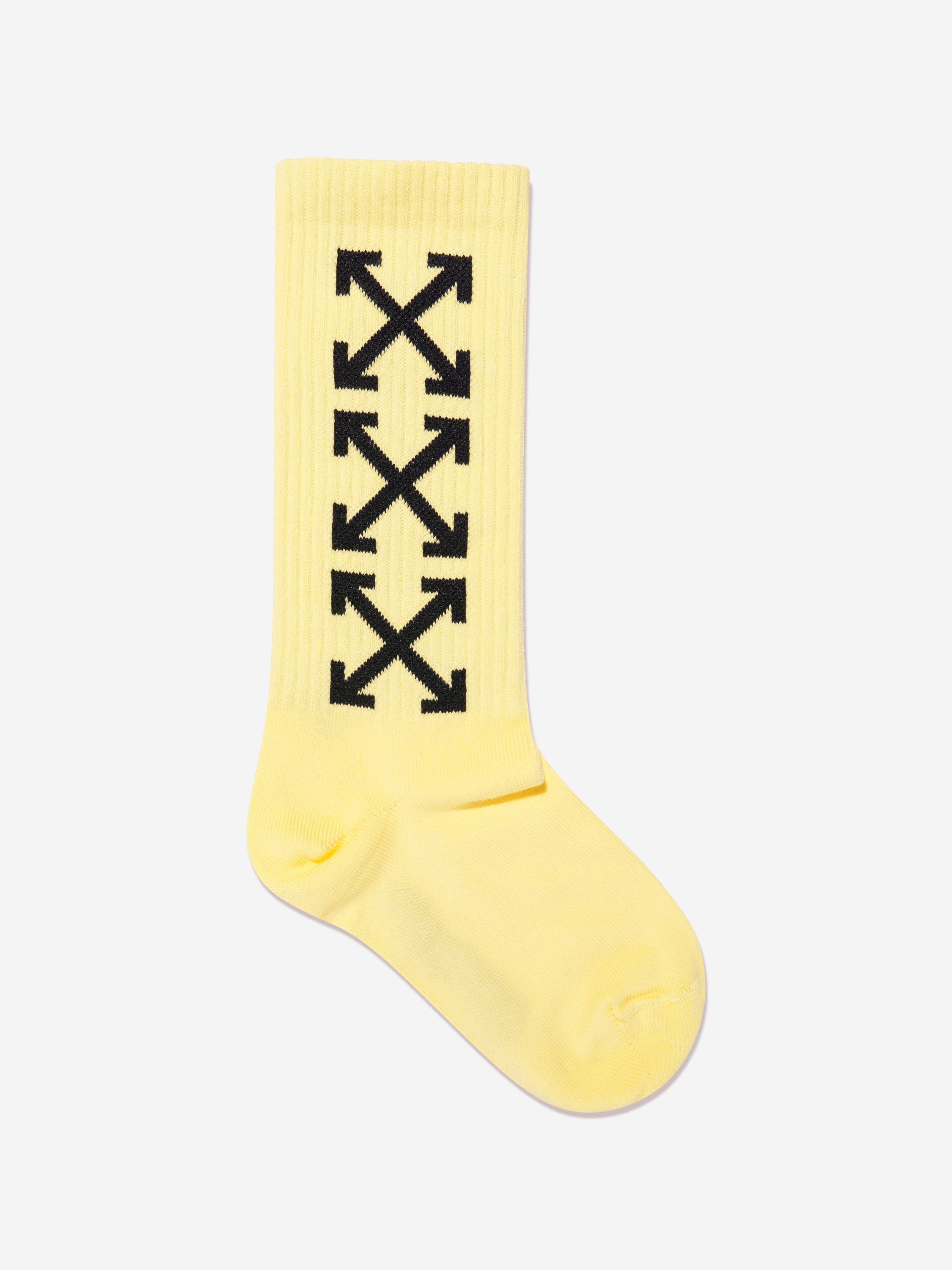 Off-White Boys Logo Arrow Socks in Yellow