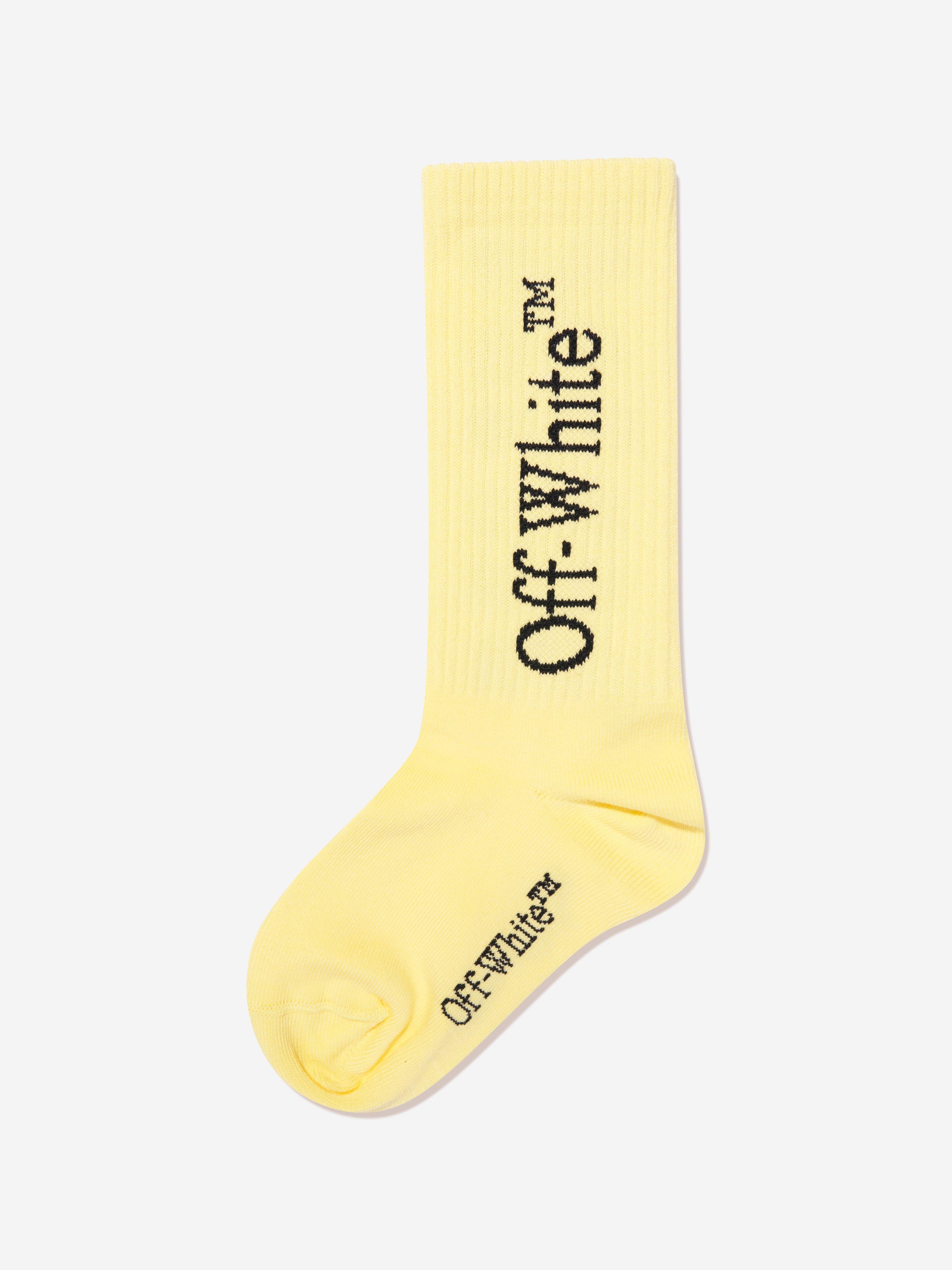 Off-White Boys Logo Arrow Socks in Yellow