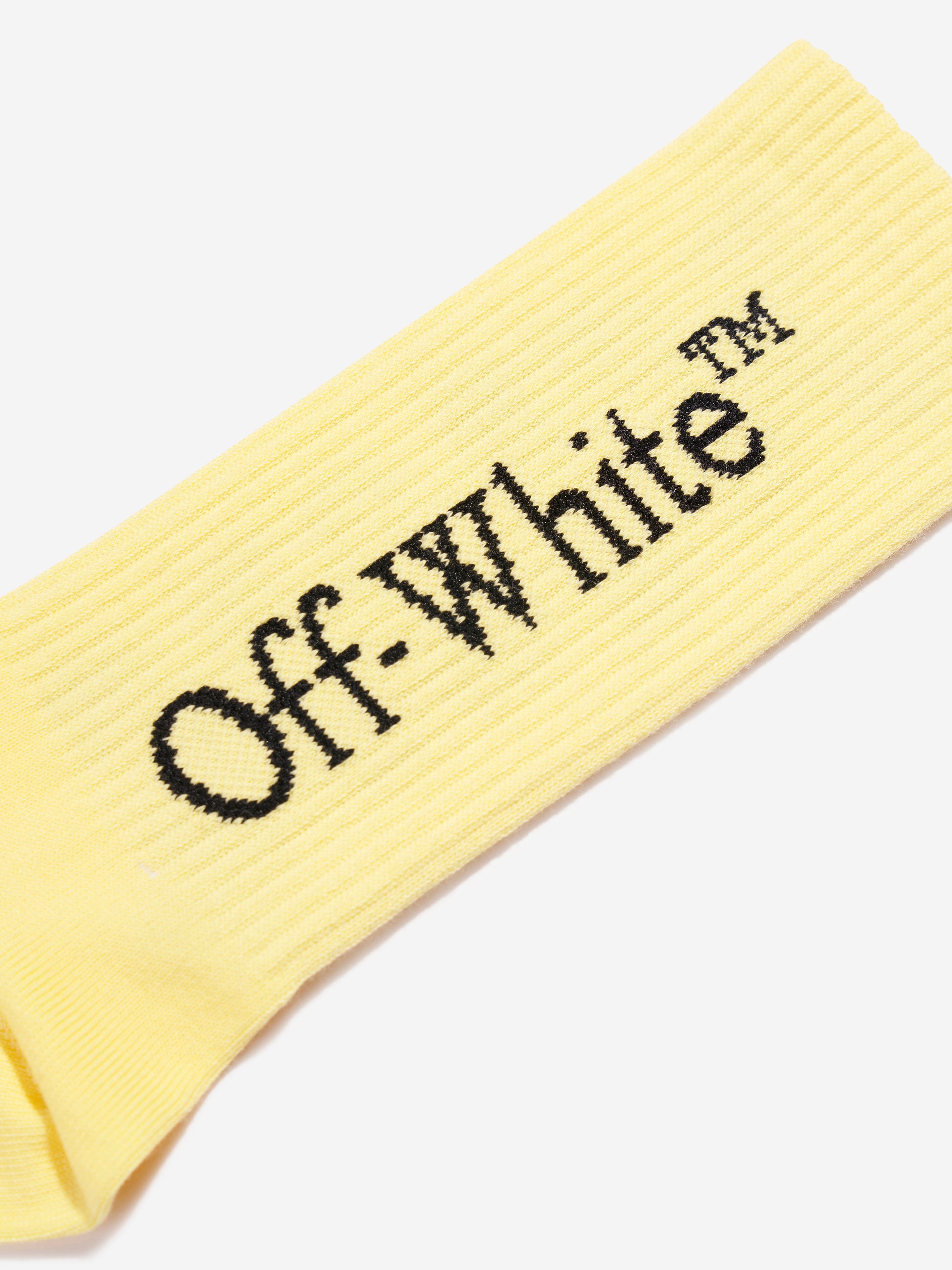 Off-White Boys Logo Arrow Socks in Yellow