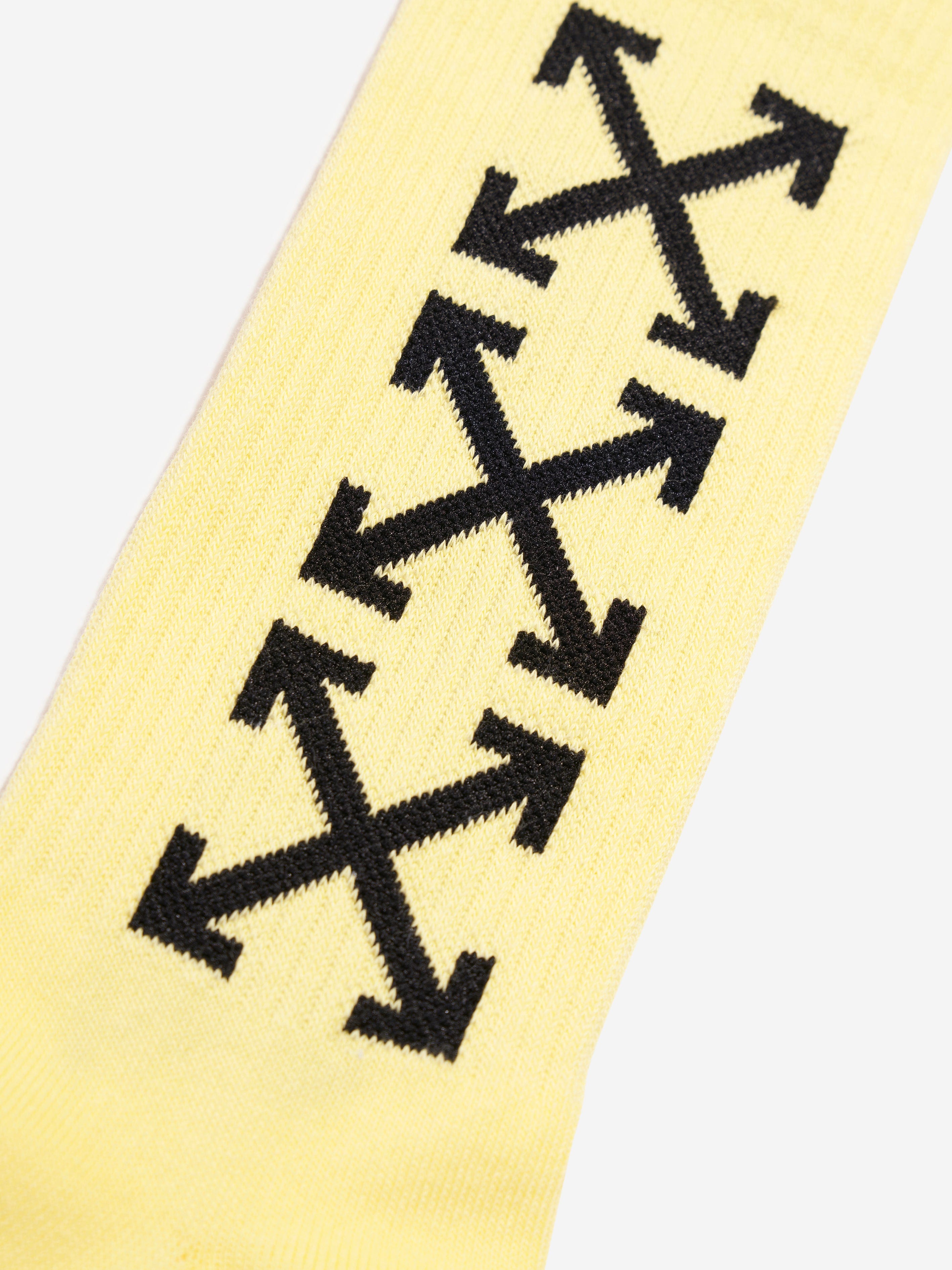 Off-White Boys Logo Arrow Socks in Yellow