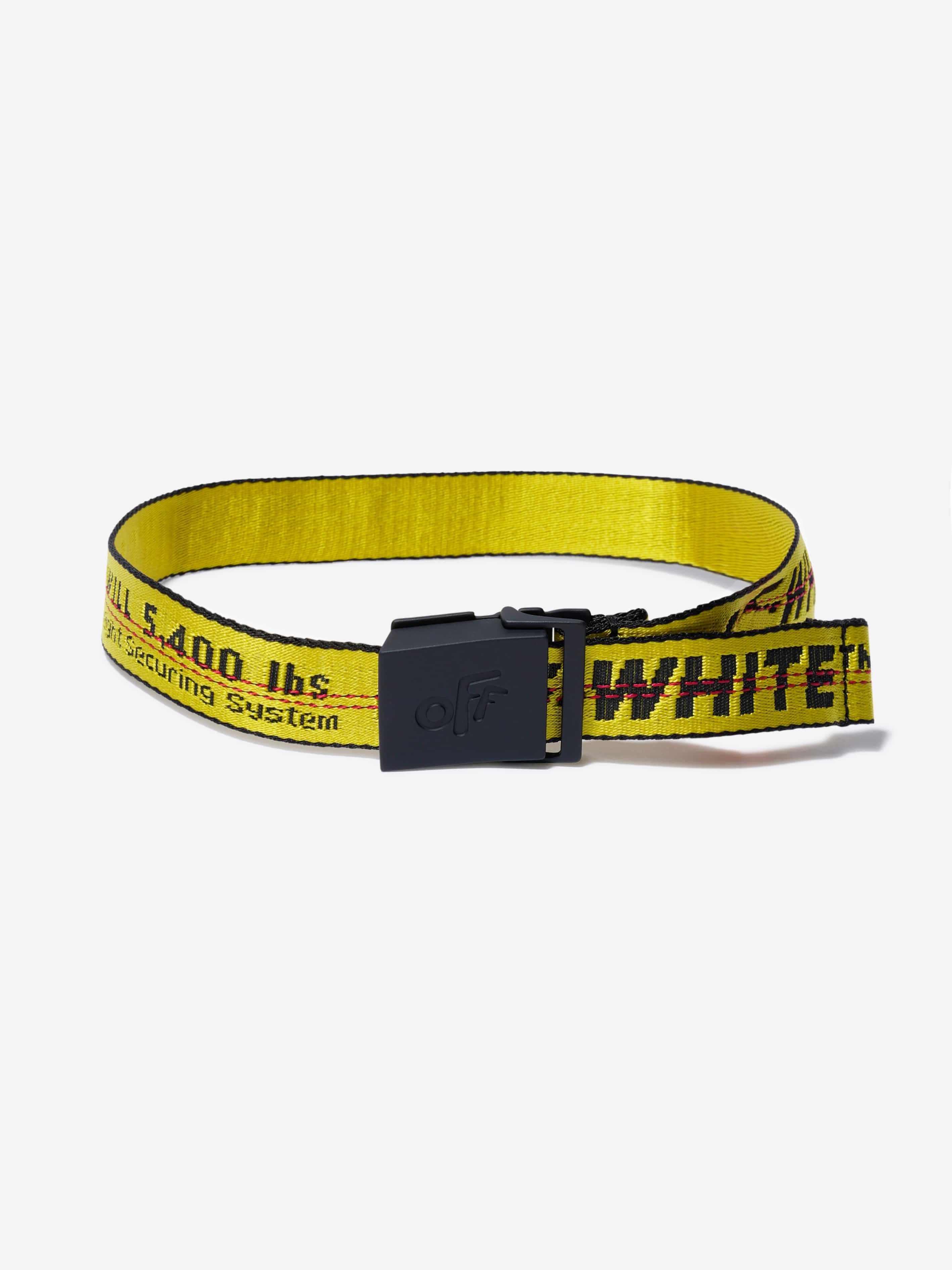 Off-White Kids Classic Industrial Belt in Yellow