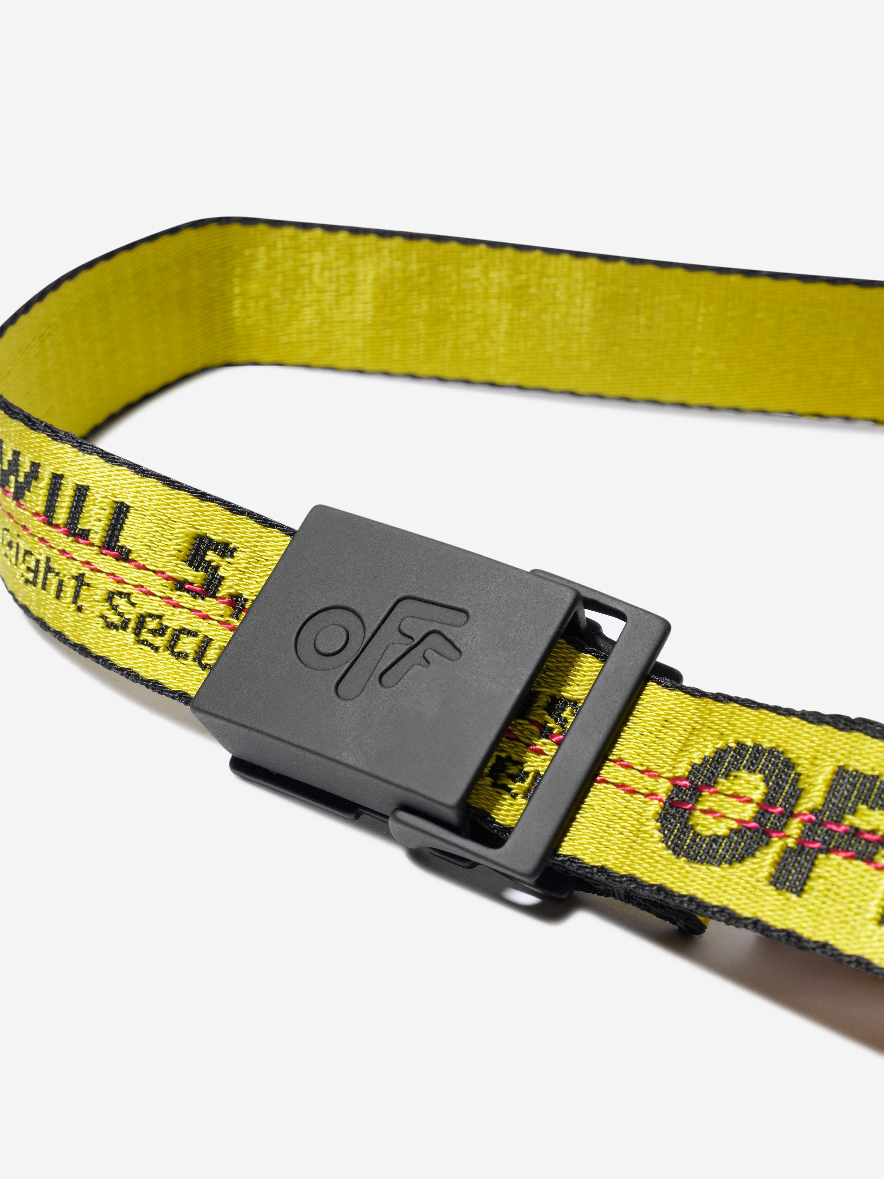 Off-White Kids Classic Industrial Belt in Yellow