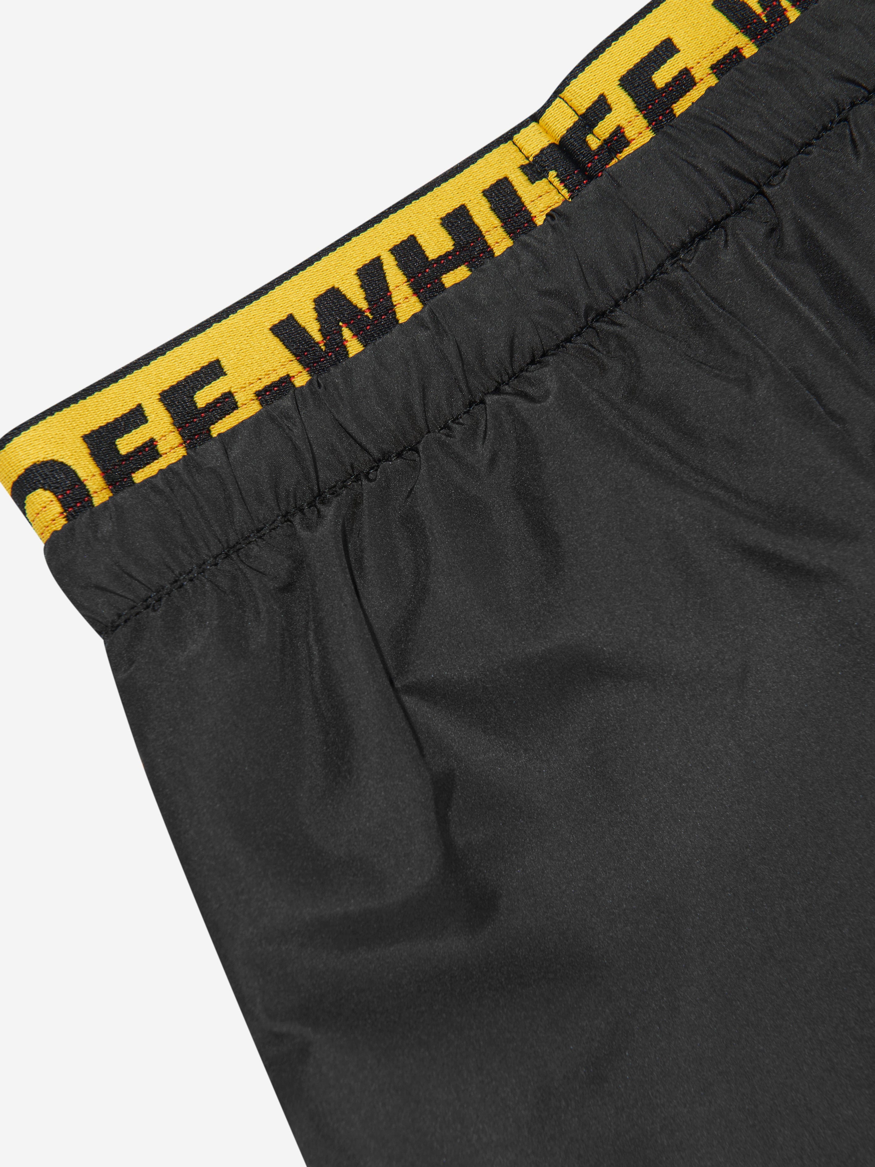 Off-White Baby Boys Logo Industrial Swim Shorts in Black