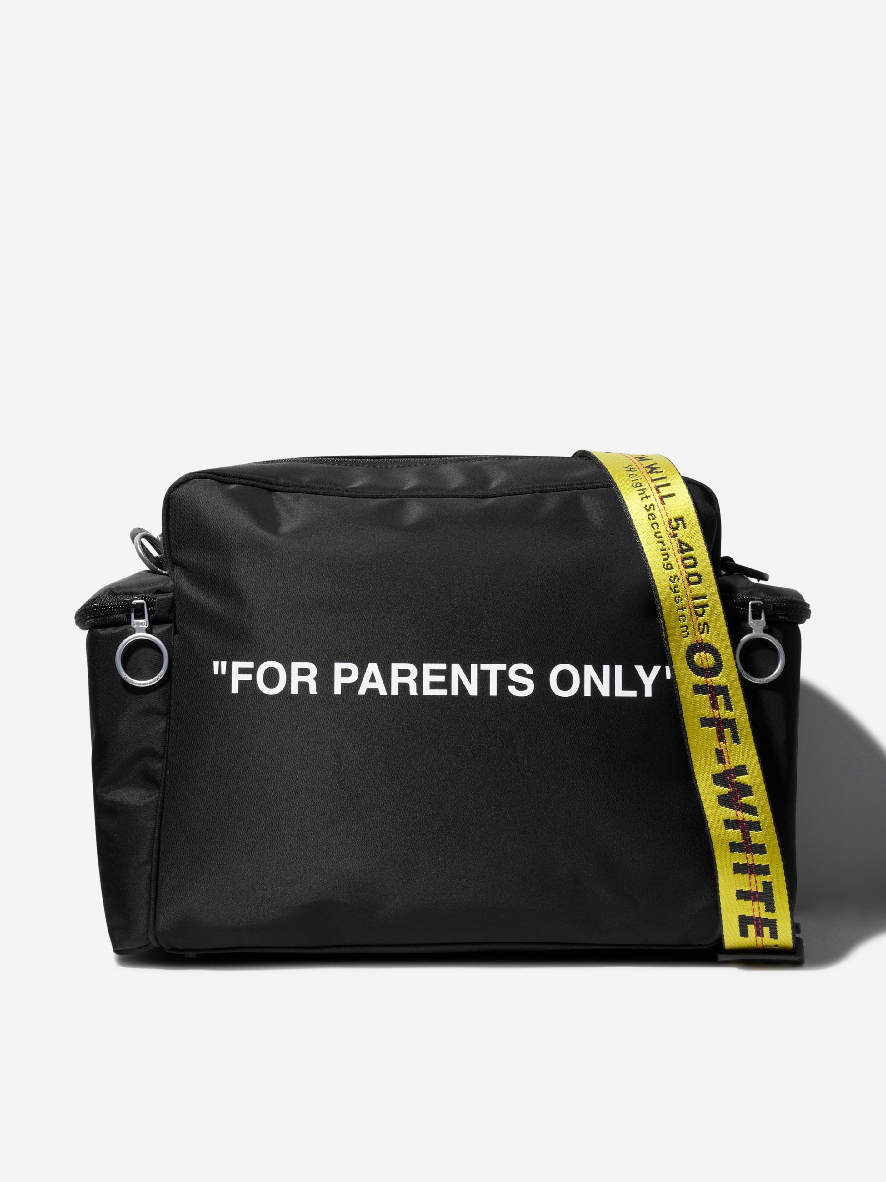 Off-White Baby For Mums Only Changing Bag in Black