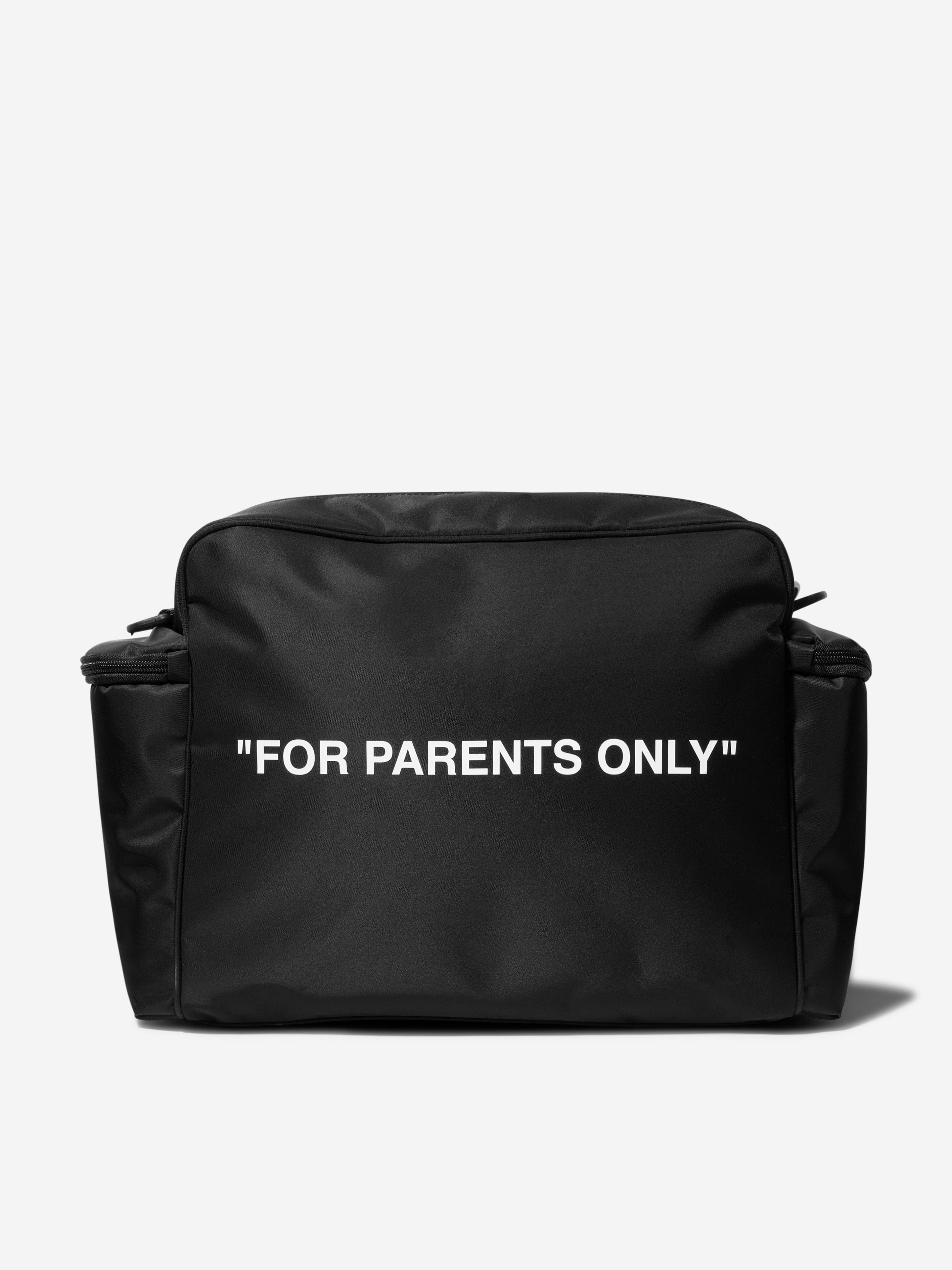 Off-White Baby For Mums Only Changing Bag in Black