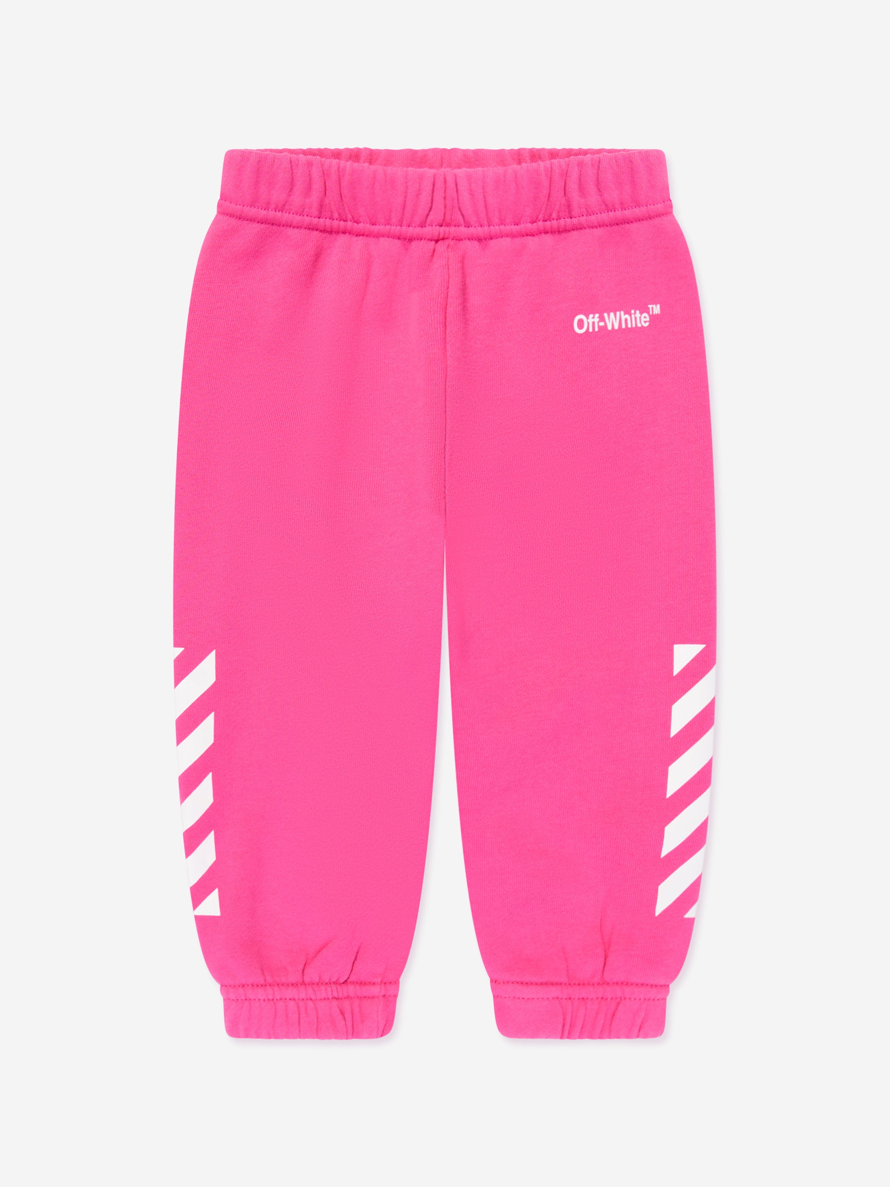 Off-White Baby Girls Helvetica Tracksuit in Pink