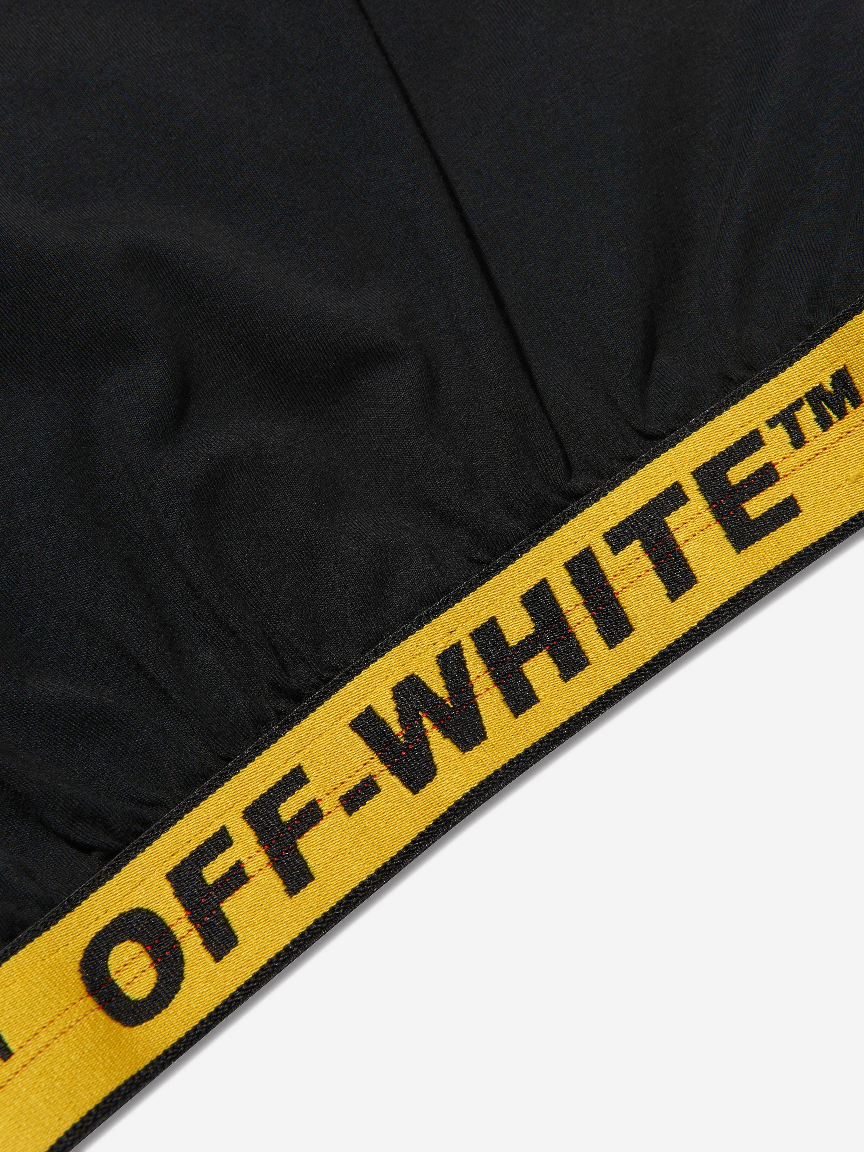 Off-White Girls Logo Industrial Cropped T-Shirt in Black