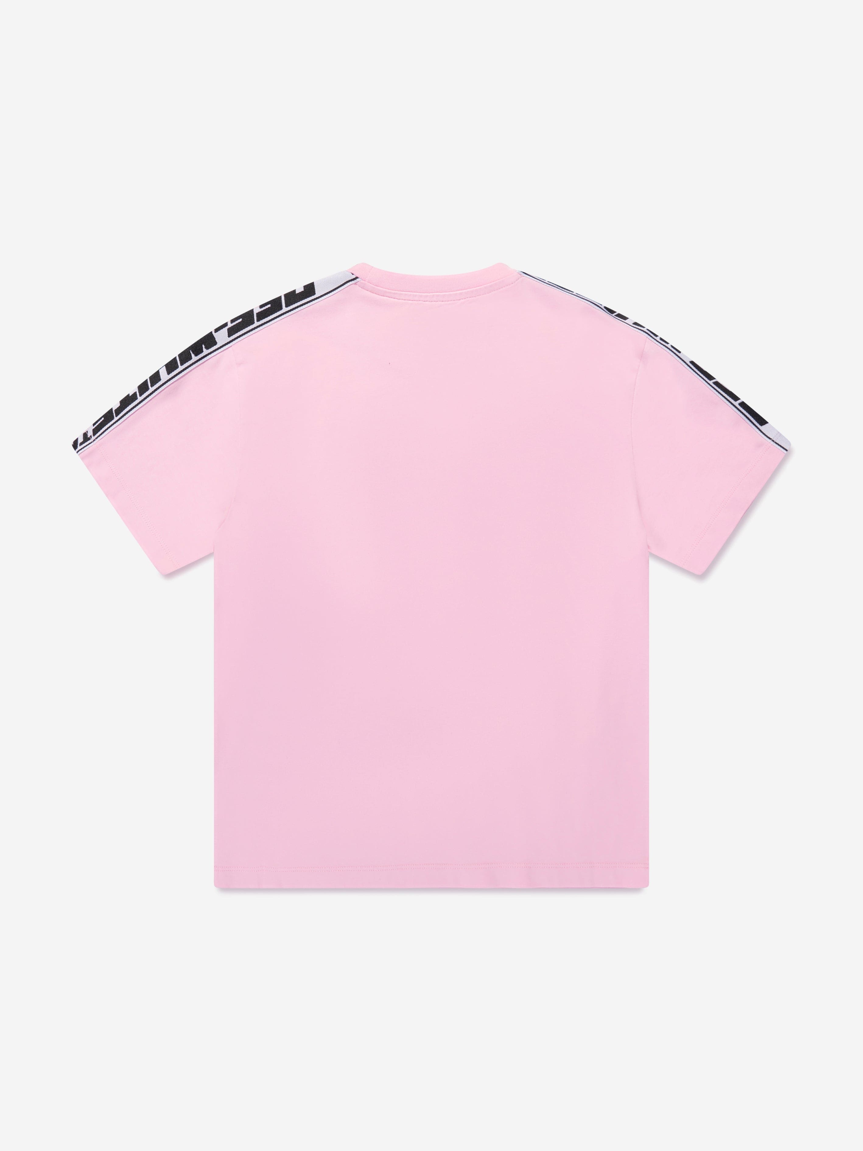 Off-White Girls Logo Band T-Shirt in Pink